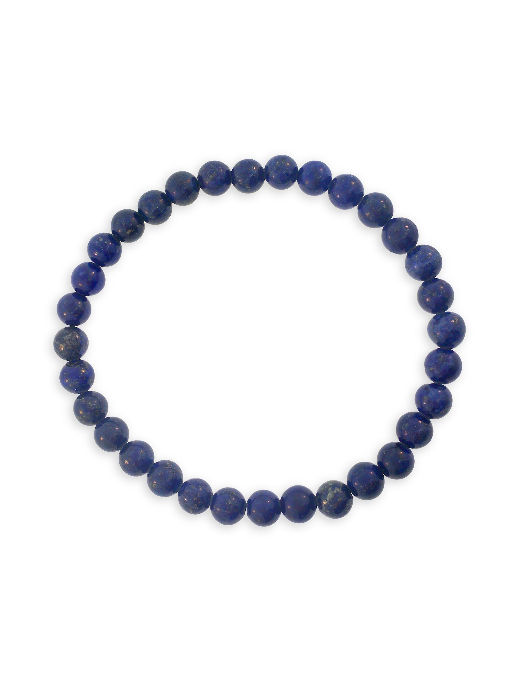 Jan Leslie Men's Blue Lapis Stretch Bracelet - Blue Lapis