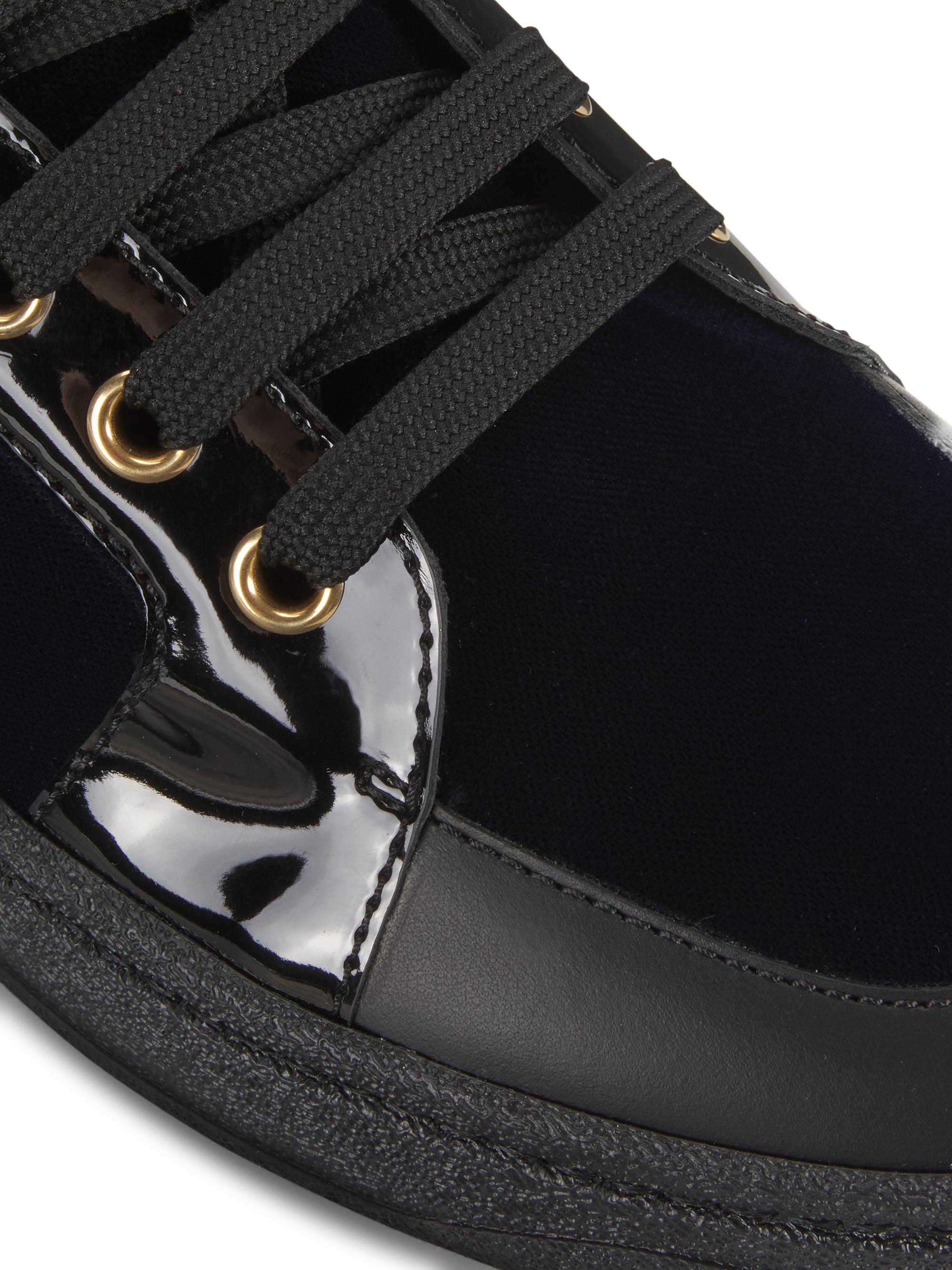 【美品】GIUSEPPE ZANOTTI 本革トリコ〈参考価格122,000円〉 Giuseppe Zanotti GZ/94 Scarpa Uomo Velvet & Leather Sneakers