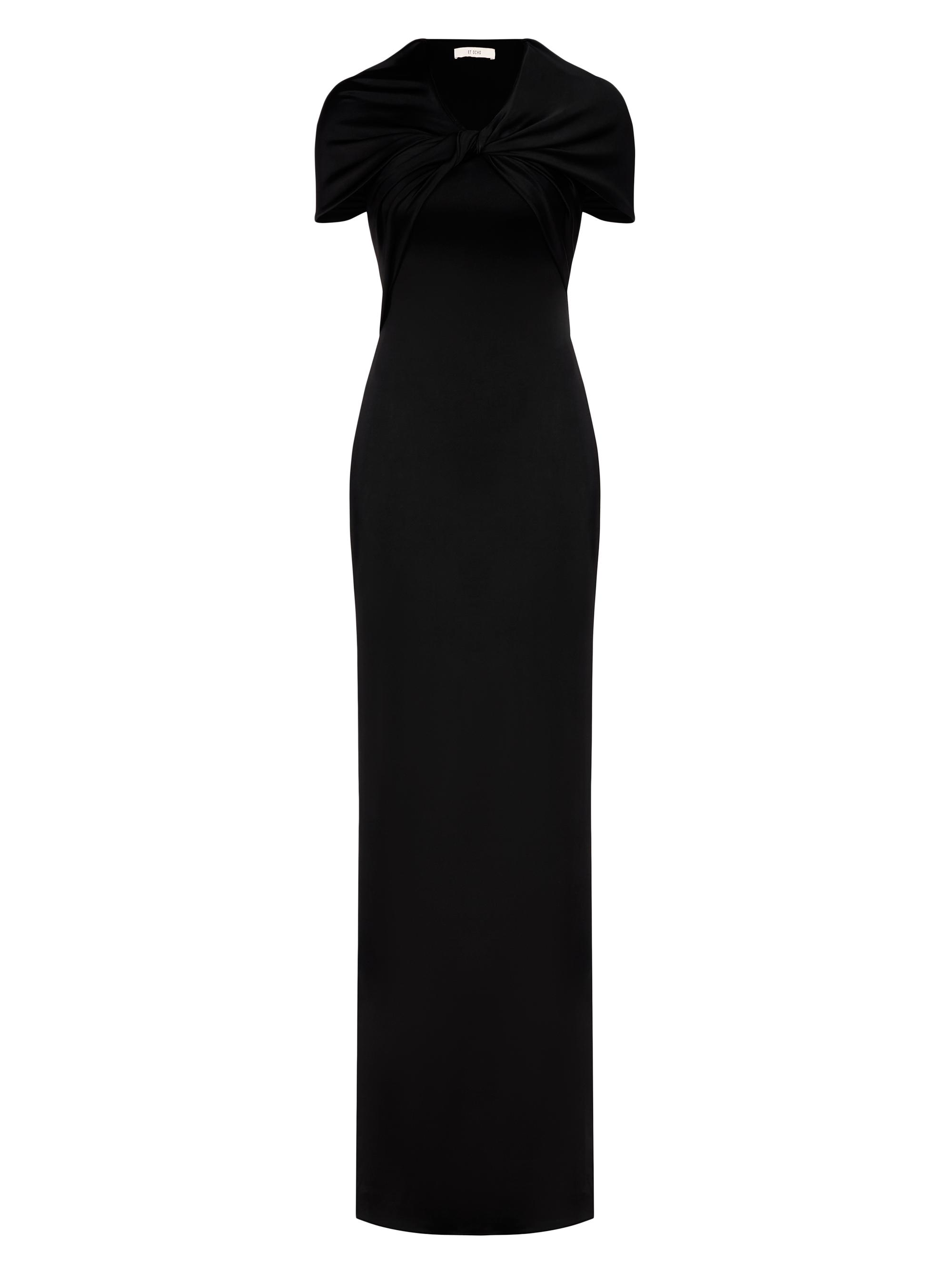 Et Ochs Women's Olive Hooded Column Gown - Black