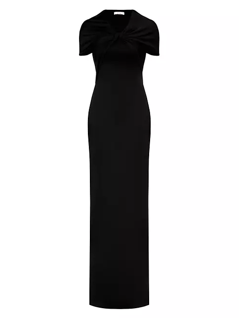 Shop Et Ochs Olive Hooded Column Gown | Saks Fifth Avenue