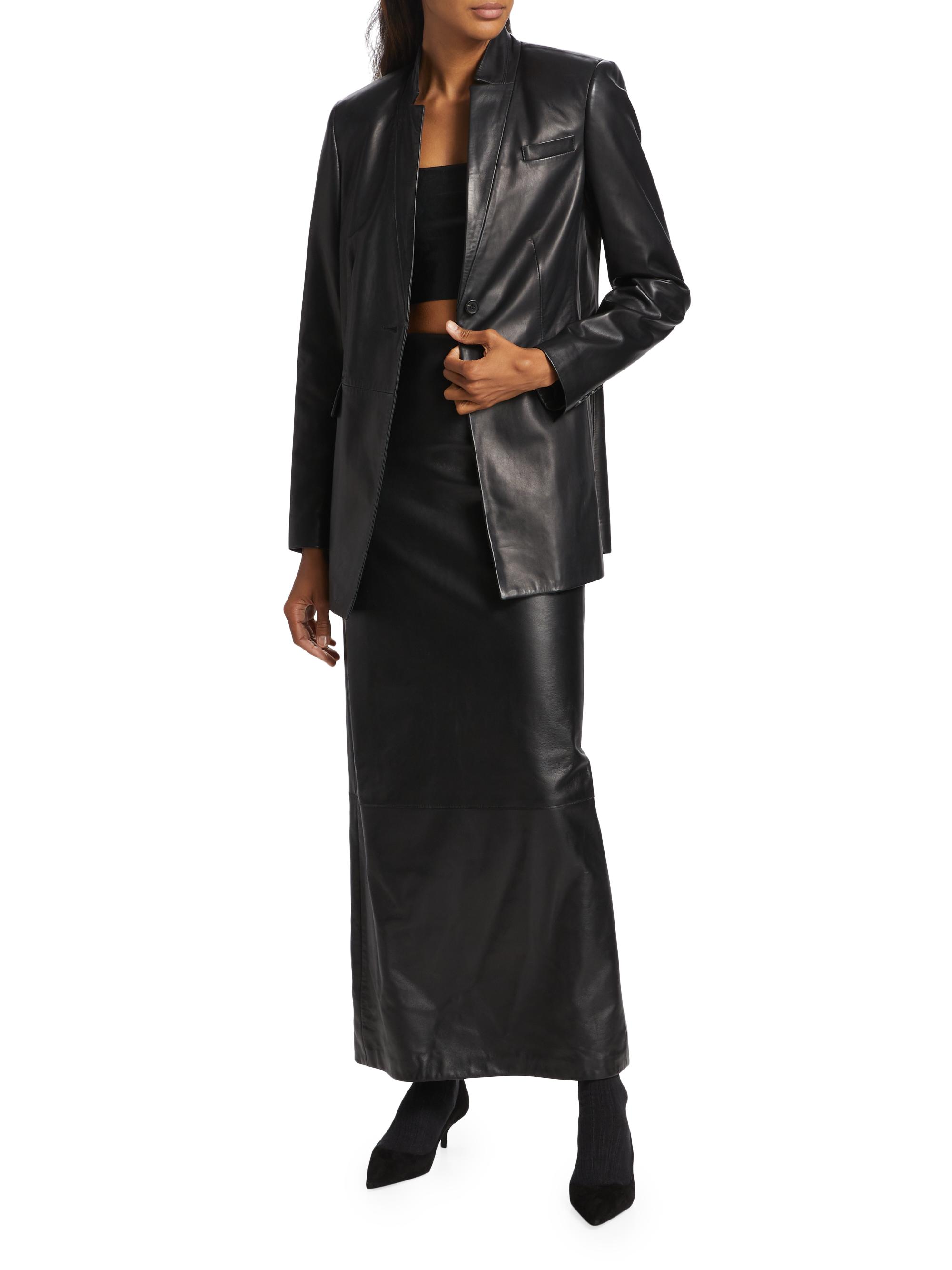 Brandon Maxwell Raquel Leather Jacket Saks Fifth Avenue