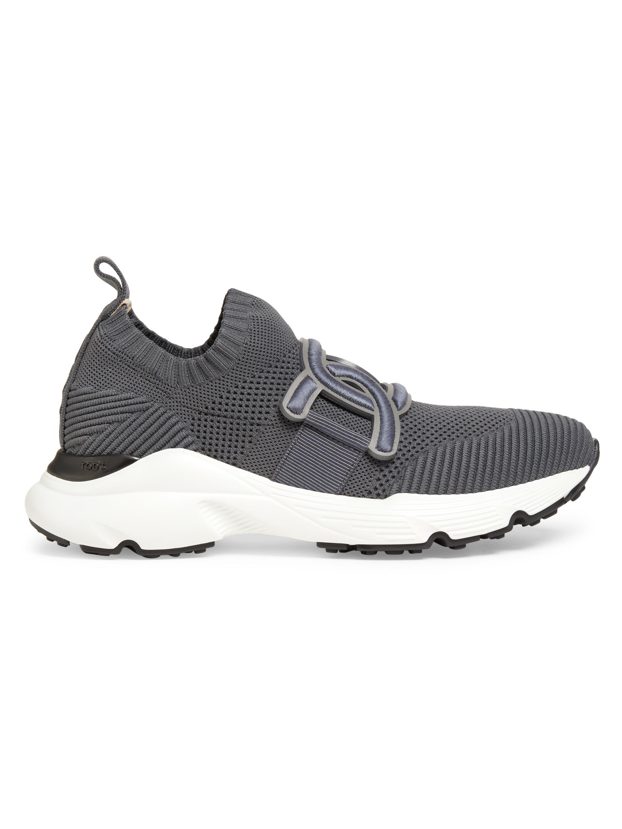Tod's Women's Sport Run Jersey Slip-On Sneakers - Dark Grey