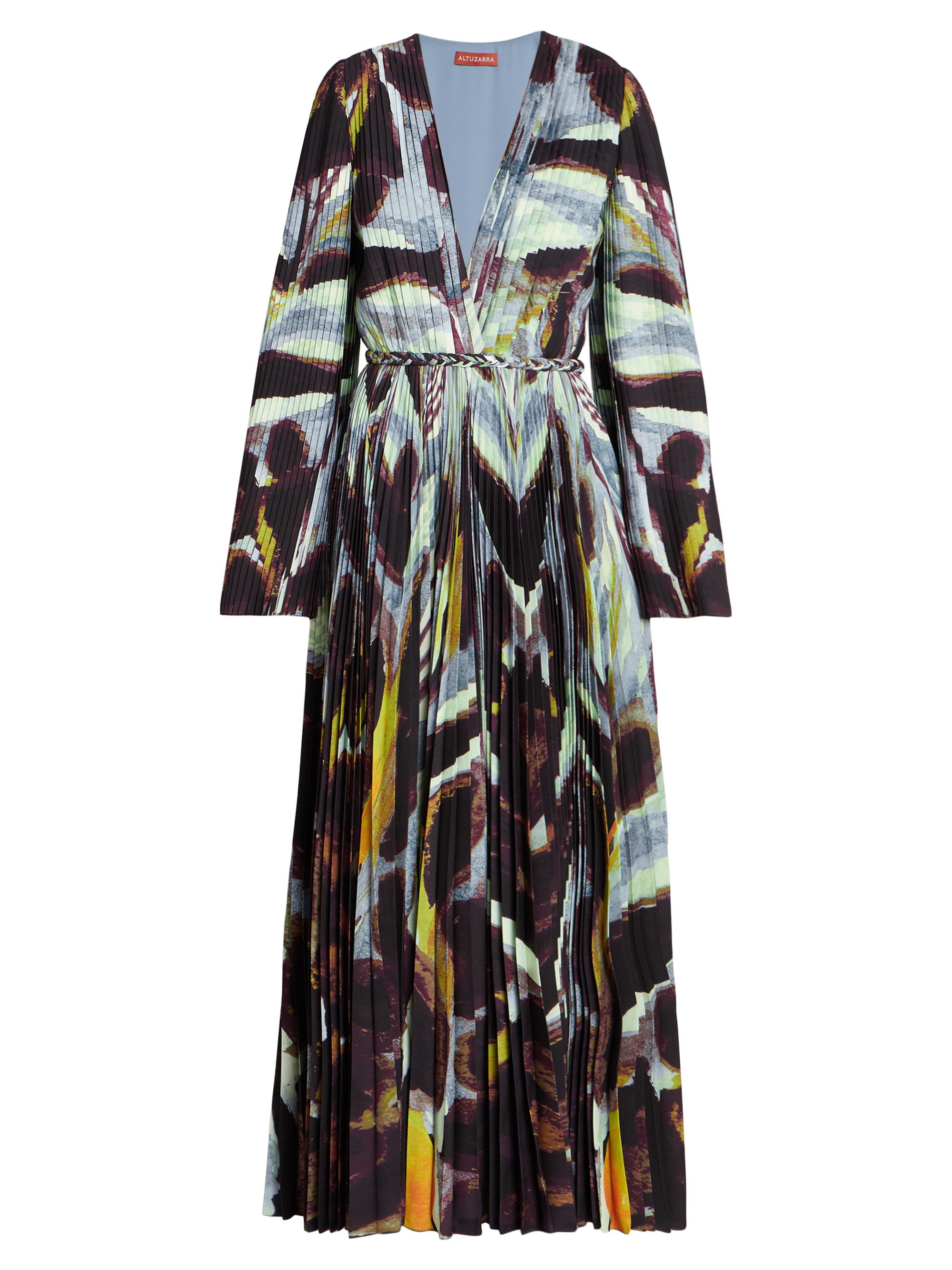 Altuzarra Women's Antiparos Pleated Maxi Dress - Amsonia