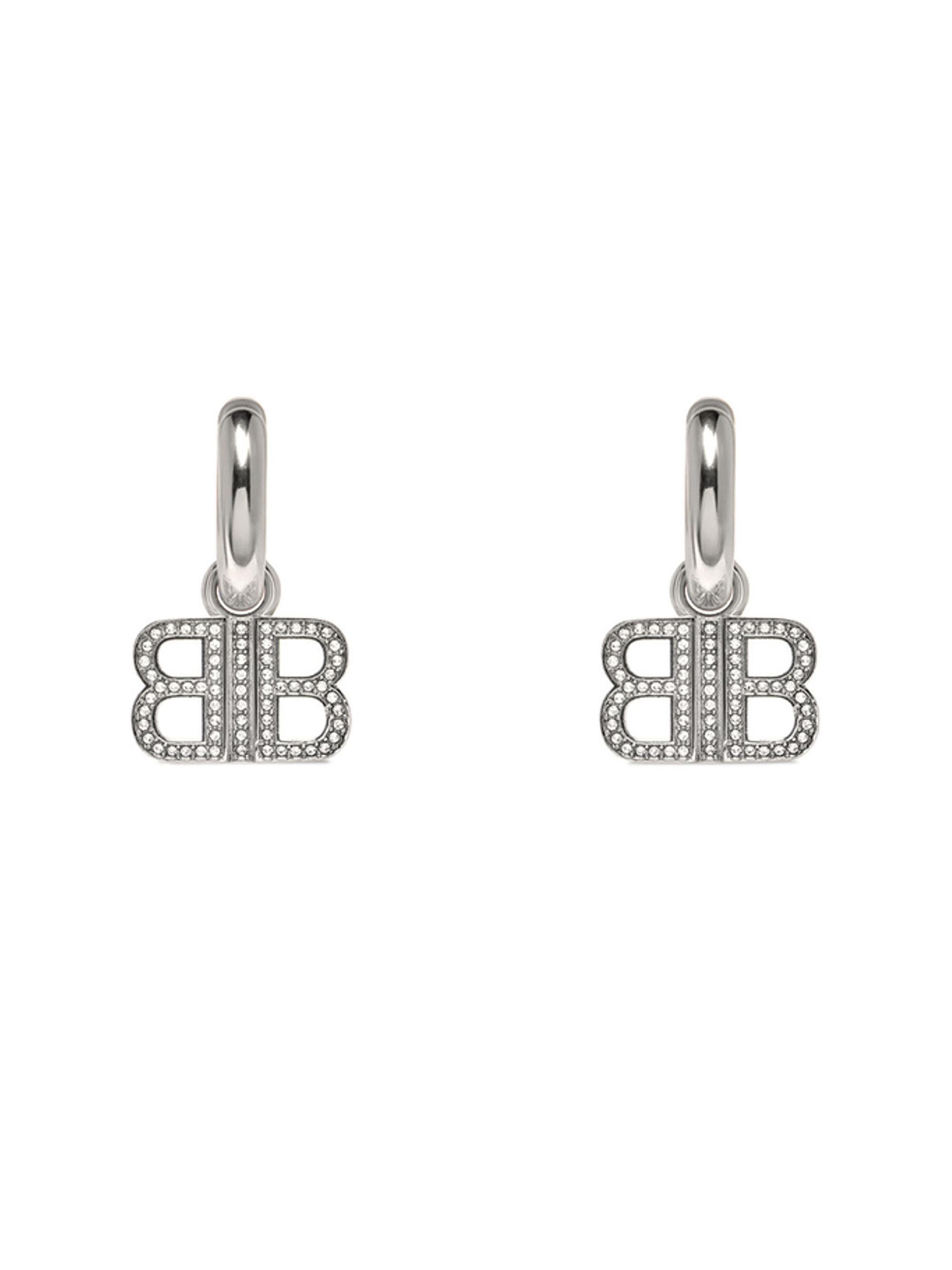 Balenciaga BB 2.0 Hoop Earrings | Saks Fifth Avenue
