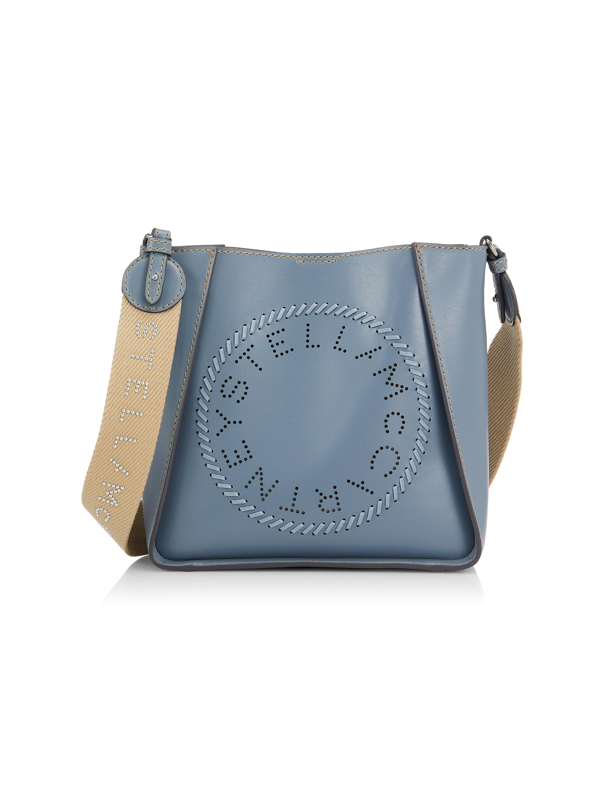 Stella McCartney Women's Mini Studded Logo Crossbody Bag - Blue Lagoon
