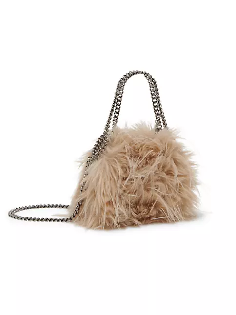 Shop Stella McCartney Mini Faux Fur Shoulder Bag