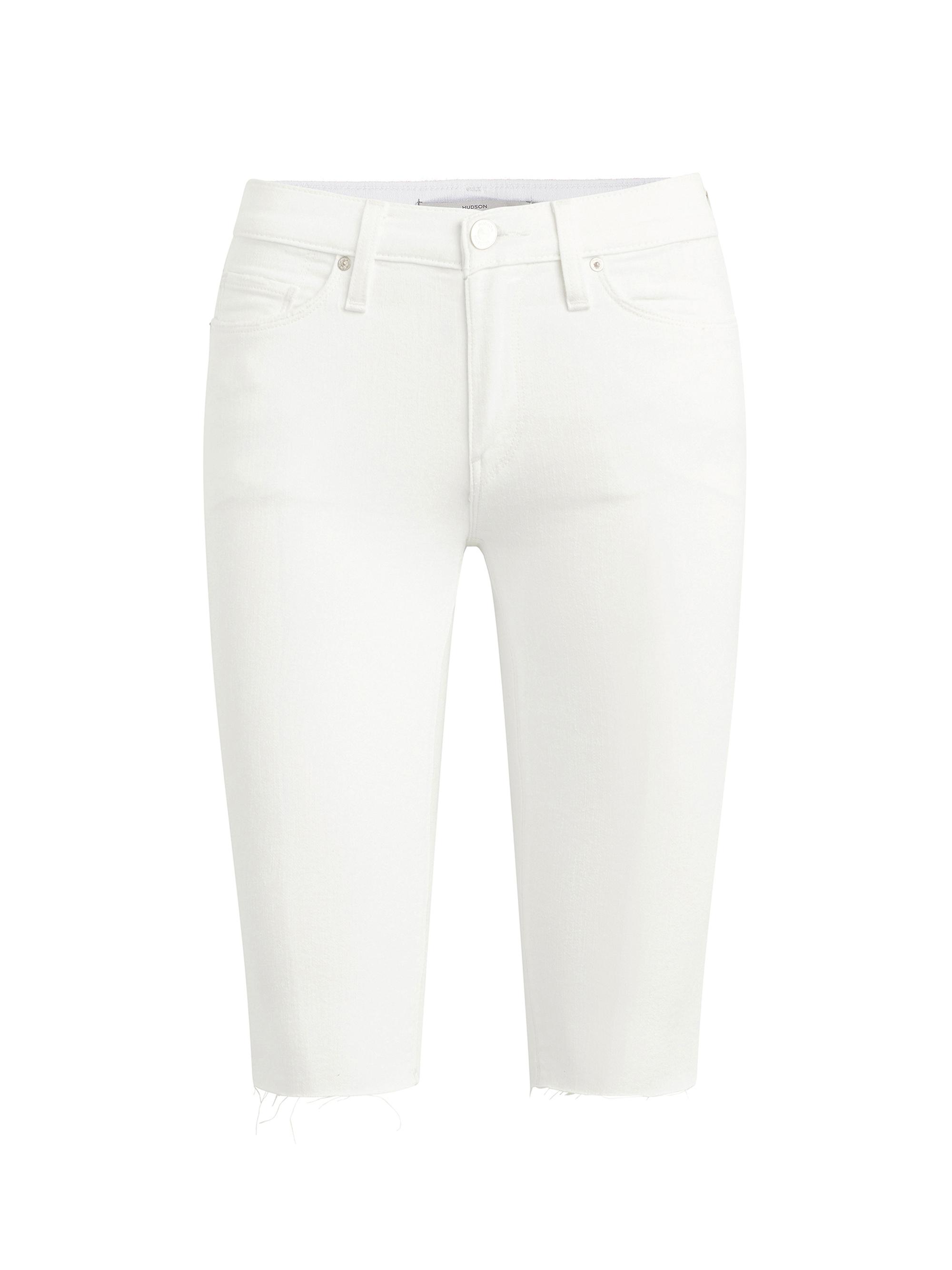 Hudson Jeans Women's Amelia Mid-Rise Bermuda Shorts - White