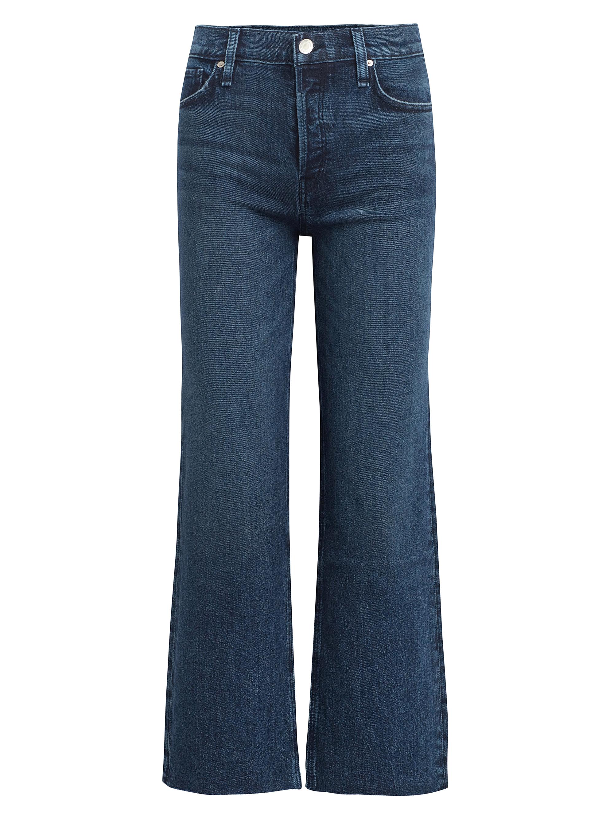 Hudson Jeans Women's Rosie High-Rise Wide-Leg Crop Jeans - Lakeside