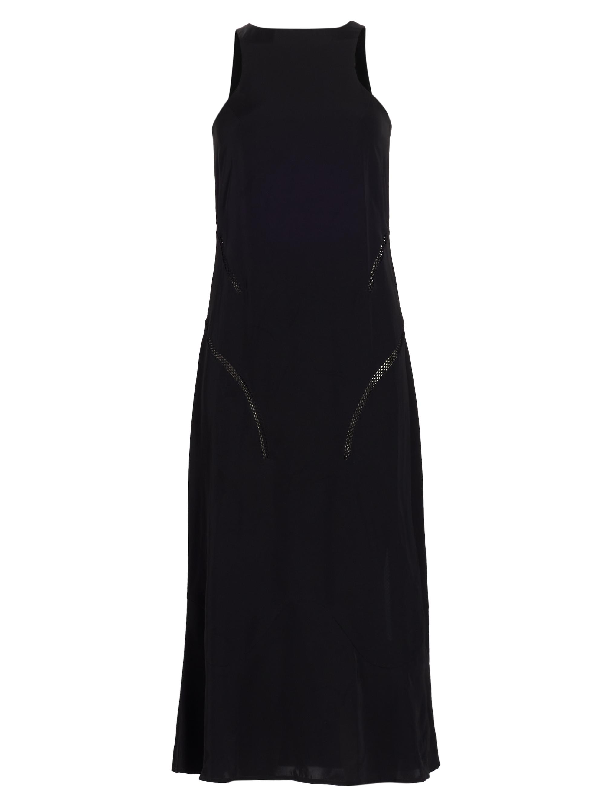Róhe Women's Mesh Inset Midi-Dress - Noir