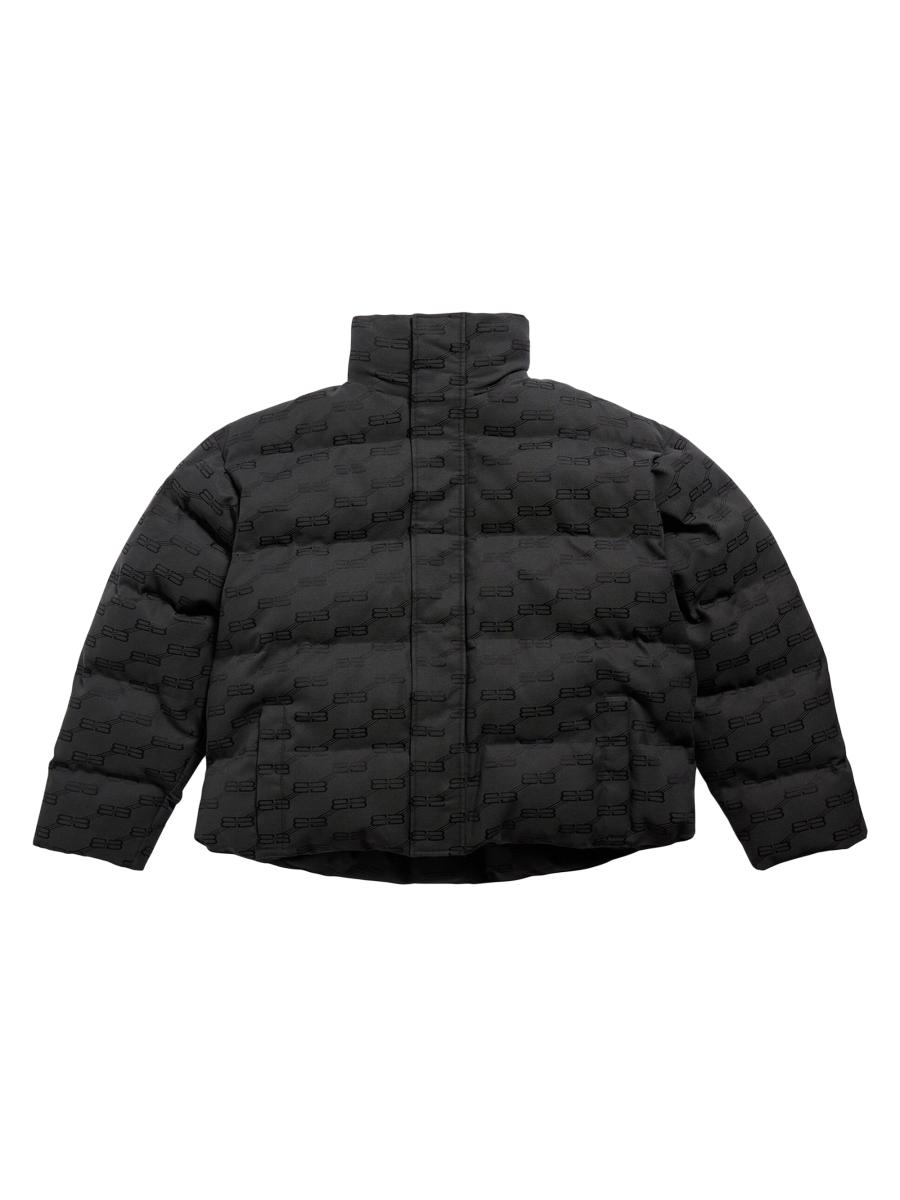 BALENCIAGA / BB Logo Monogram Puffer Jacket/46/コットン/BLK/総柄/681885 Balenciaga BB Monogram Puffer Jacket | Saks Fifth Avenue