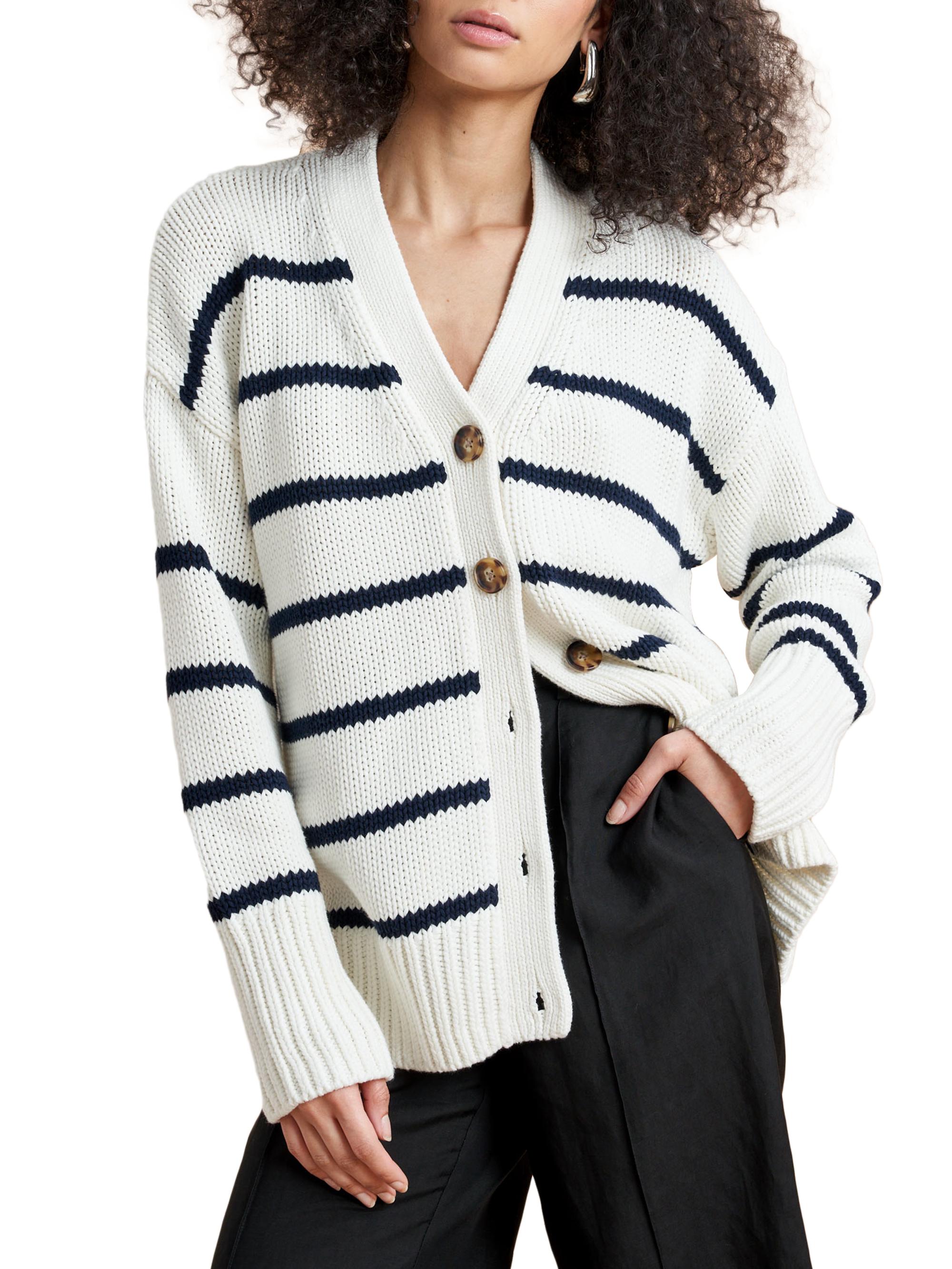 La Ligne Women's Marina Cardigan - Cream Navy