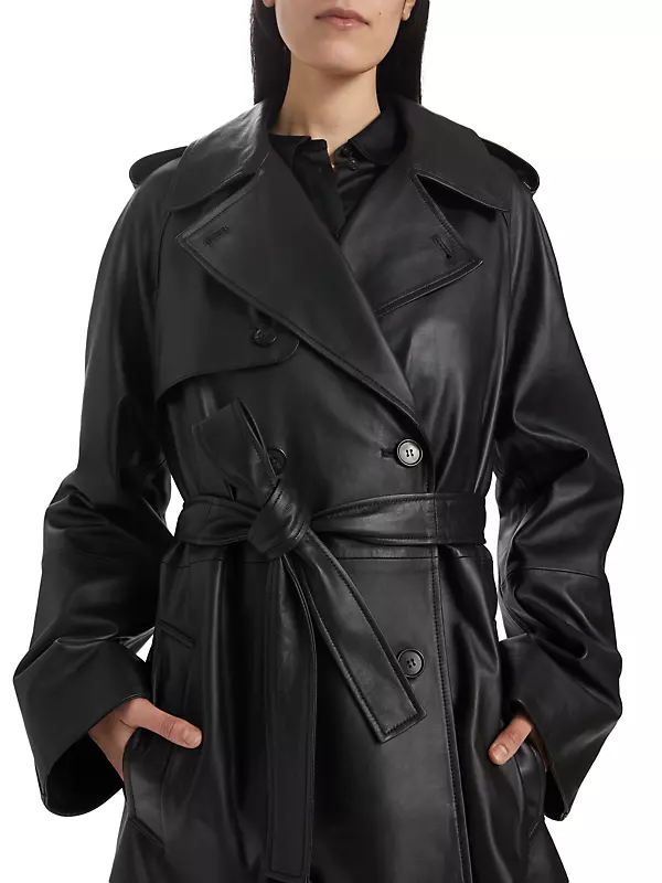 Shop WARDROBE.NYC Leather Trench Coat | Saks Fifth Avenue