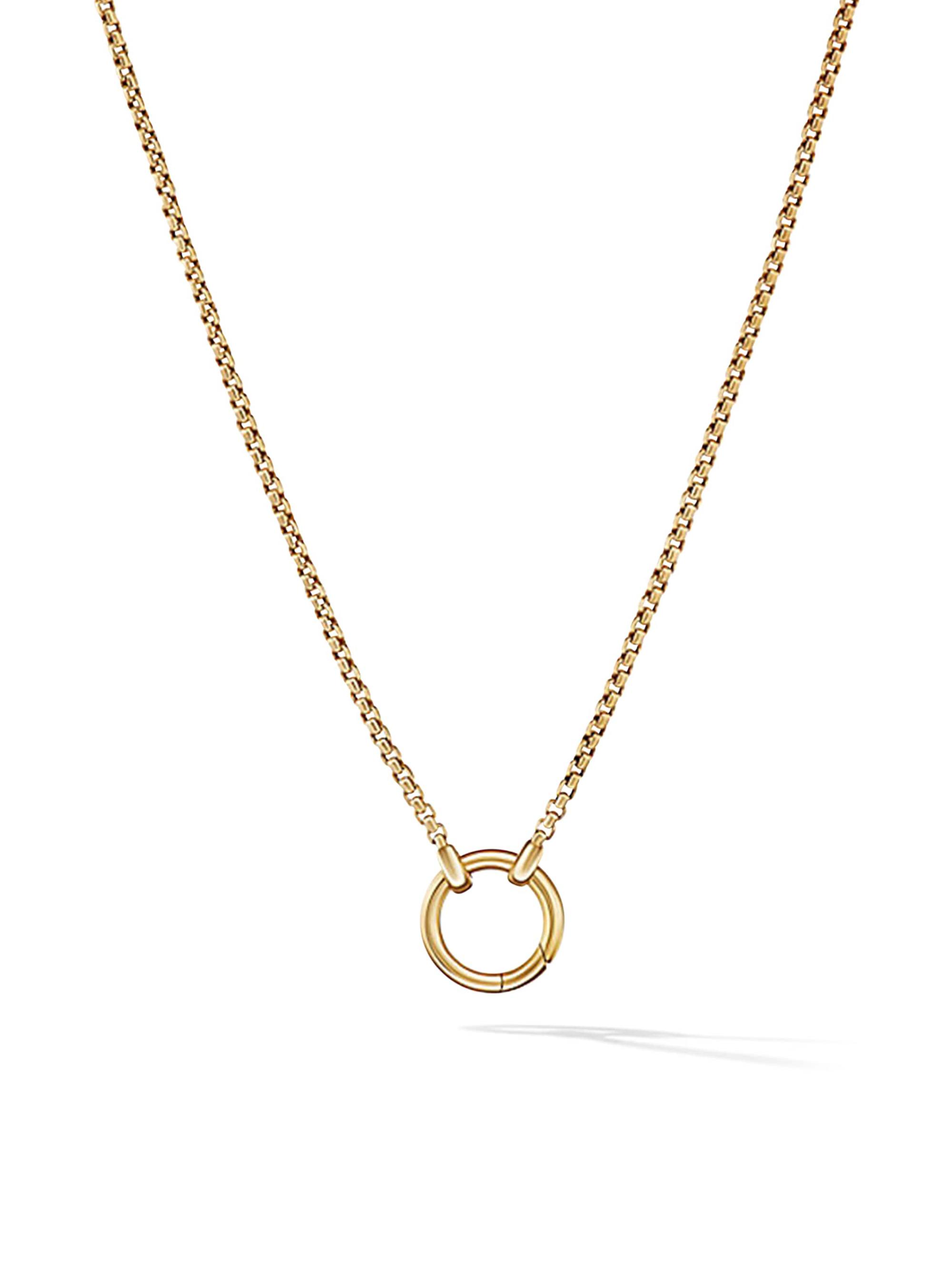 David Yurman Women's Chain 18K Yellow Gold Cable Amulet Slider Necklace - Yellow Gold