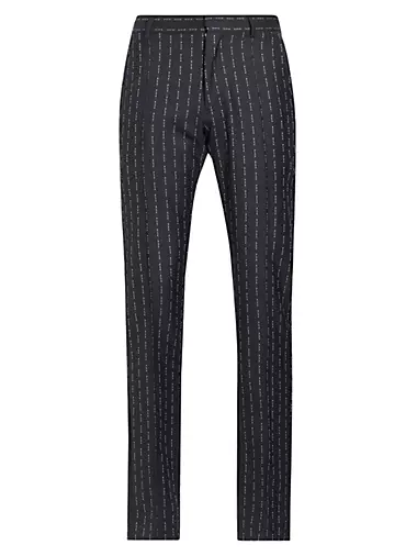 RTA Black Silver Stripe Joan Pinstripe Pants Size 25