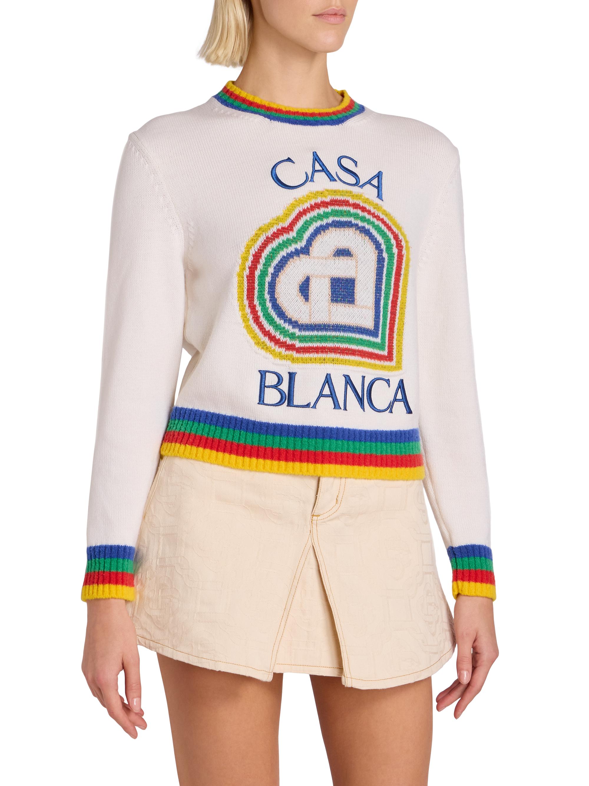 Casablanca ロゴ入りニット Casablanca Casablanca Cotton Heart Logo Sweater | Saks Fifth Avenue