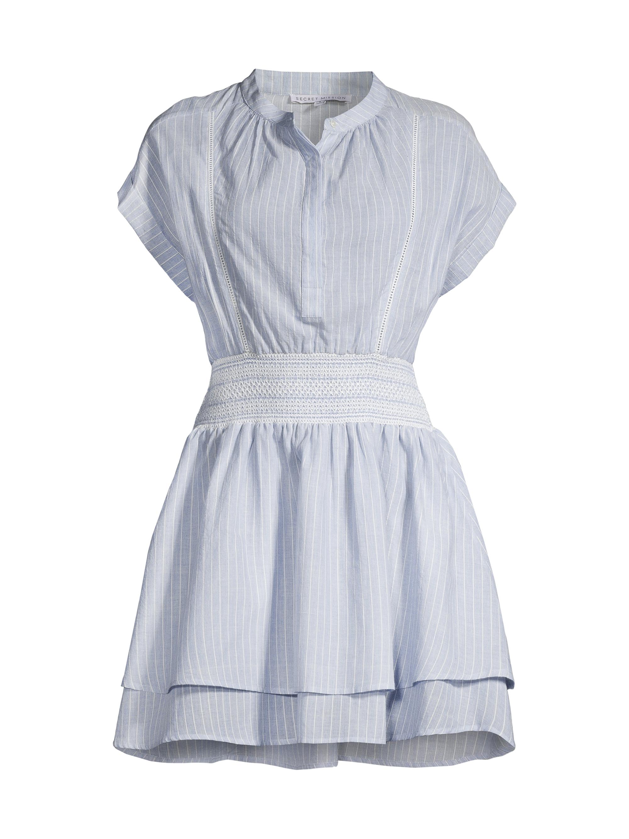 Secret Mission Women's Lina Striped Minidress - Blue Stripe