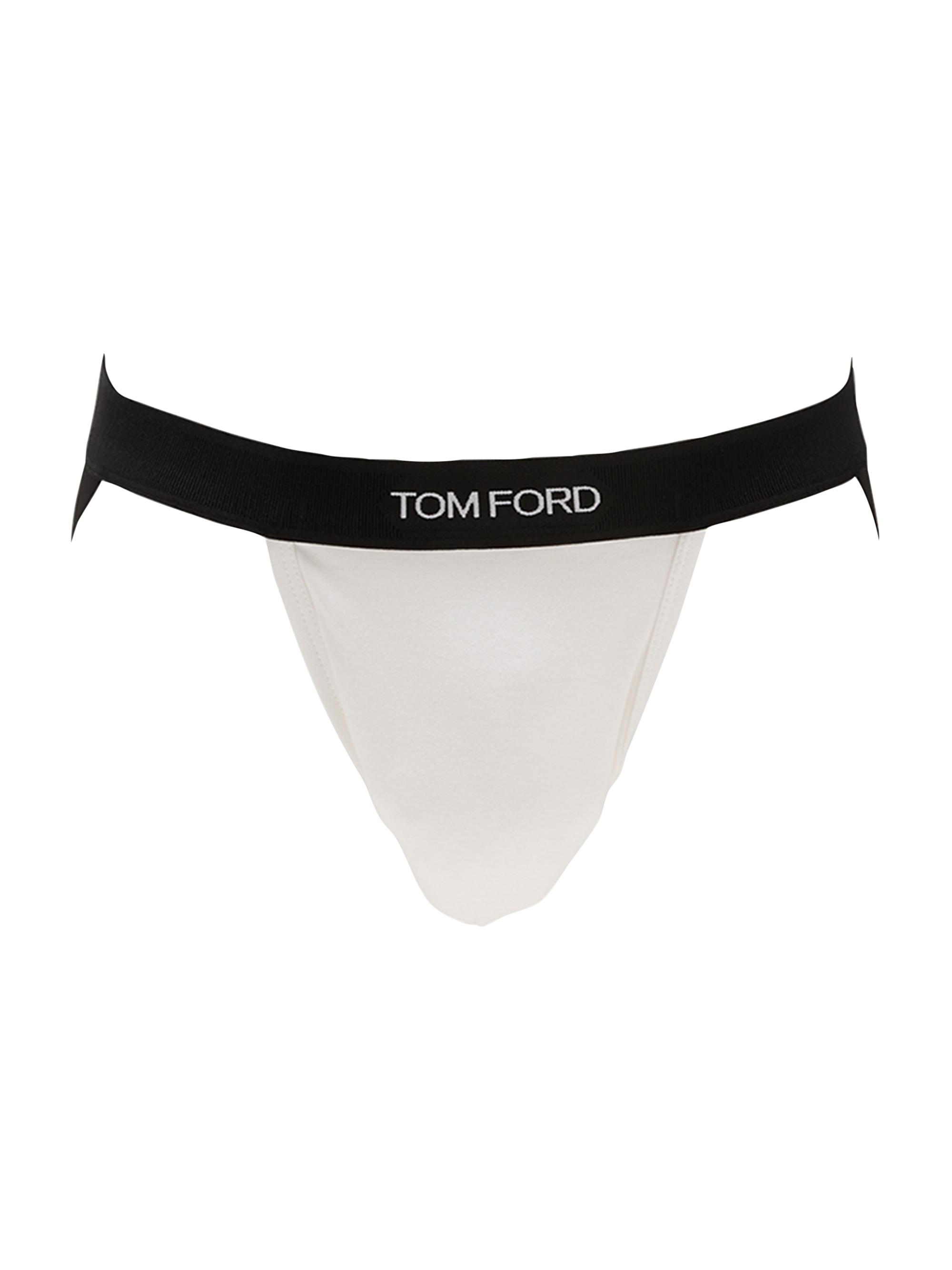TOM FORD Men's Logo Jock Strap - White
