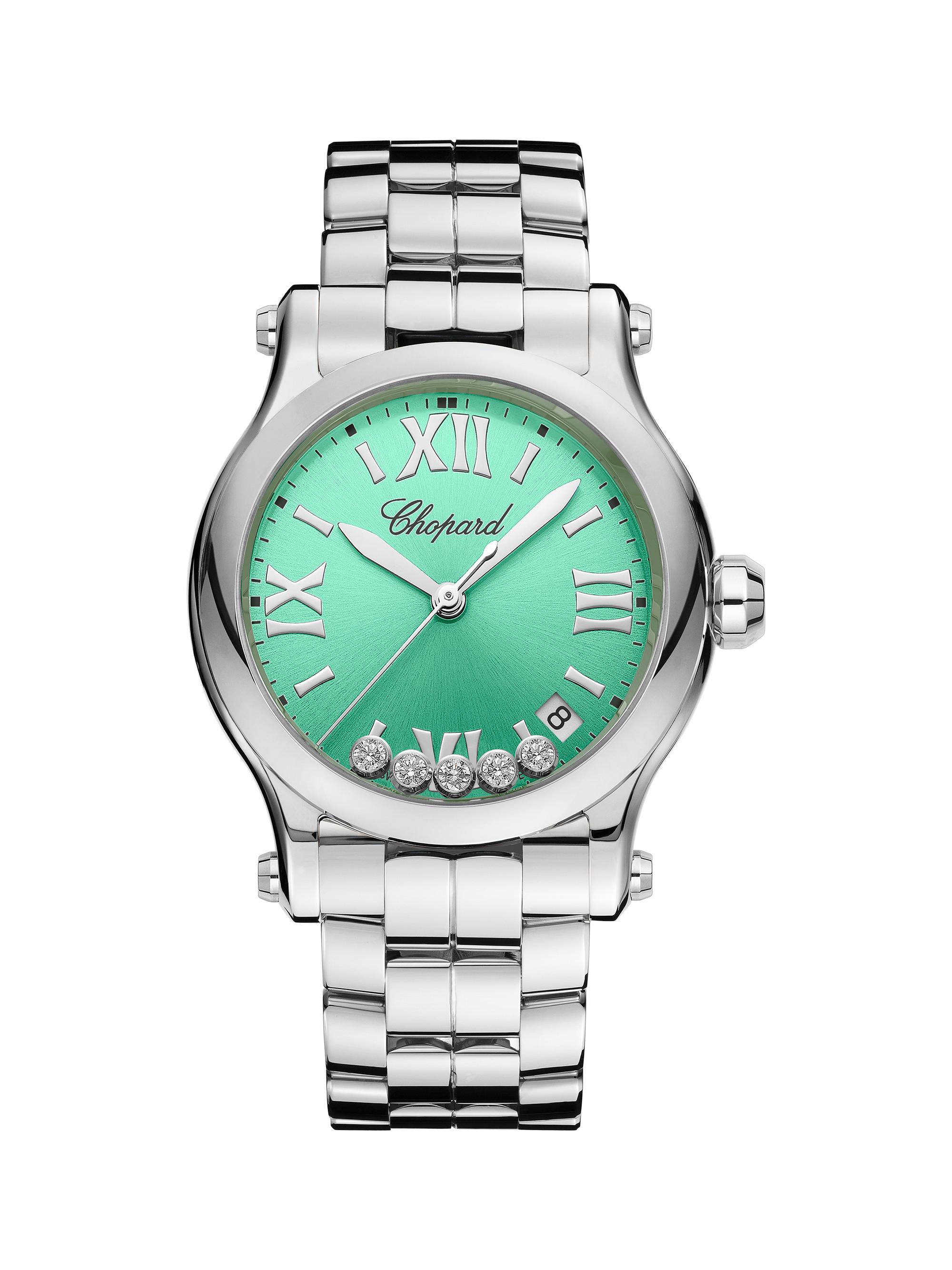 Chopard Women's Happy Sport Stainless Steel & 0.24 TCW Diamond Bracelet Watch/36MM - Steel