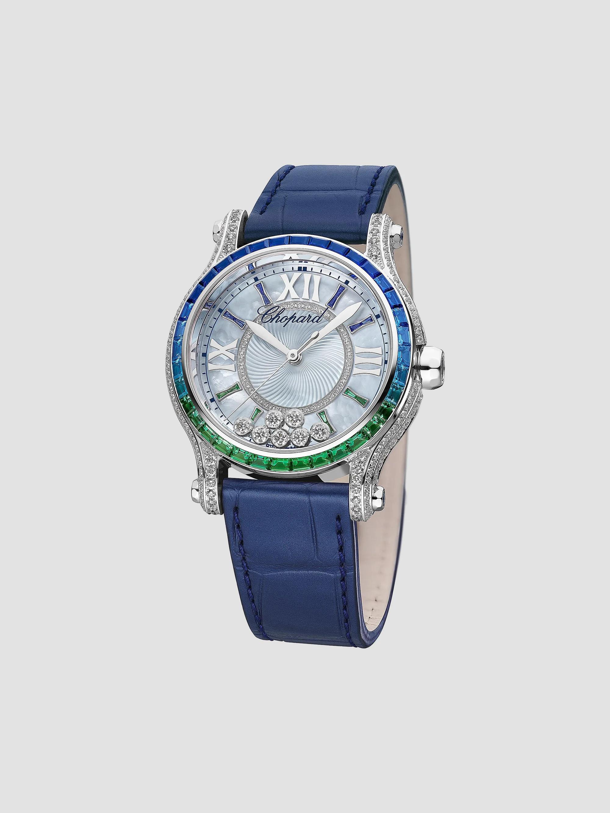 ⭐︎ジョイ⭐︎ Chopard Happy Sport White Gold, 2.53 TCW Diamond, Multi-Gemstone