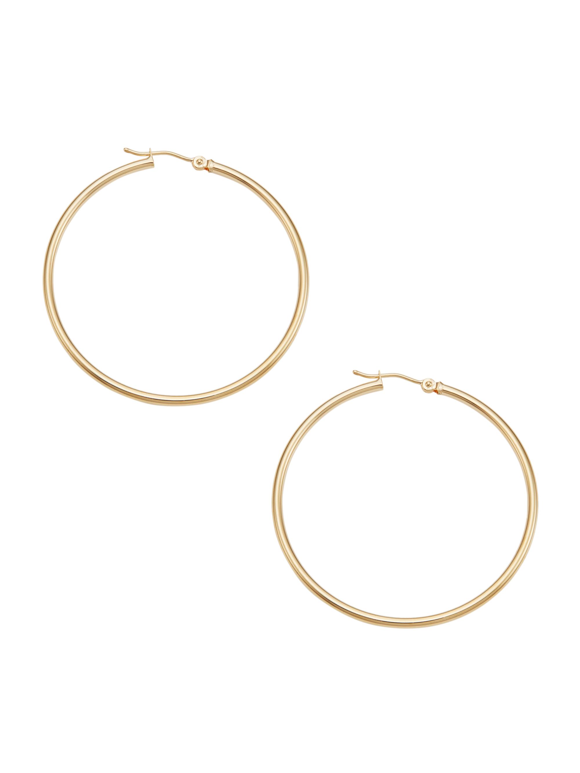 Saks Fifth Avenue Collection Women's 14K Yellow Gold Hoop Earrings/2MM x 45MM - Yellow Gold