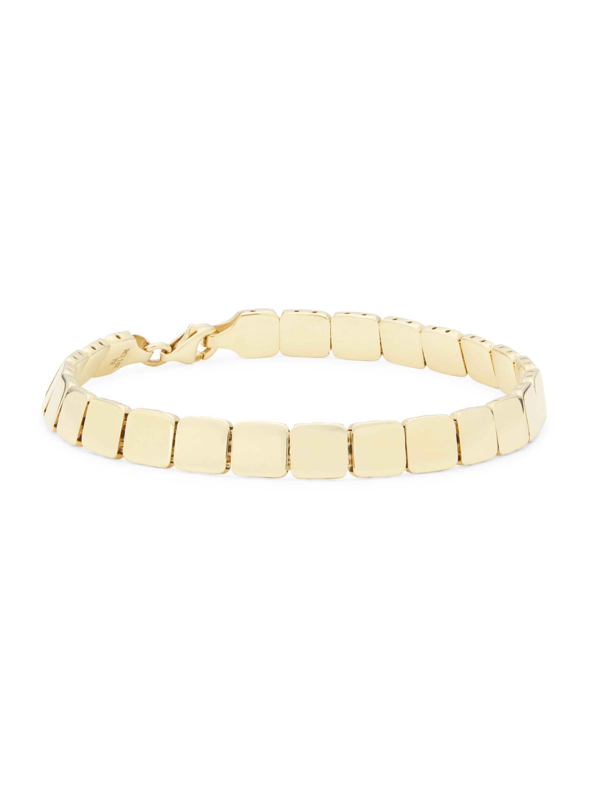 Saks Fifth Avenue Collection Women's 14K Yellow Gold Square-Link Bracelet - Gold