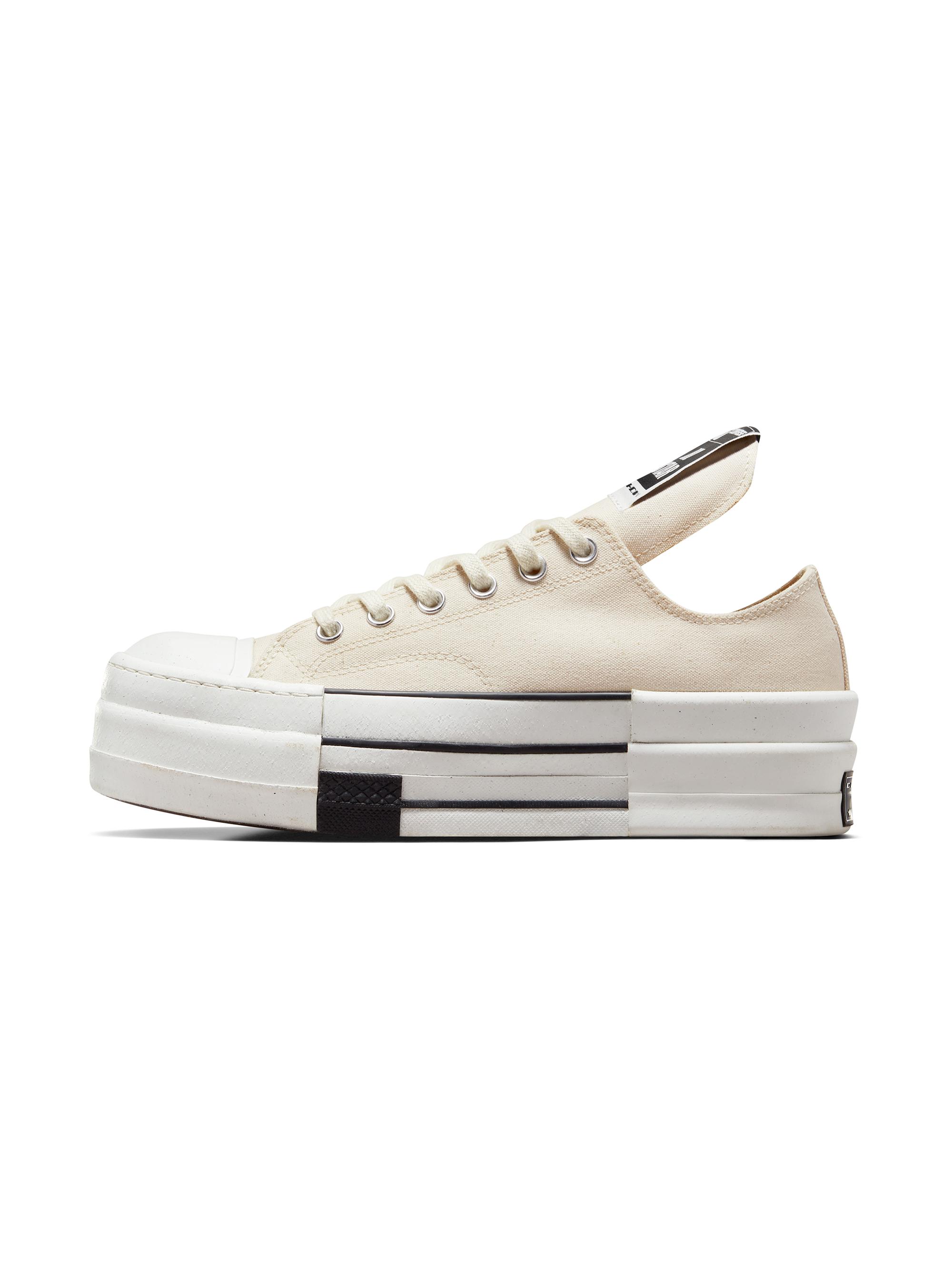 Converse Men's  x Rick Owens DBL Drkstar Ox Low-Top Sneakers - Natural  Black Egret