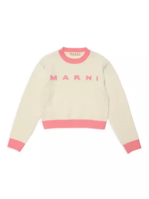 Marni stripe-print knit jumper - Pink