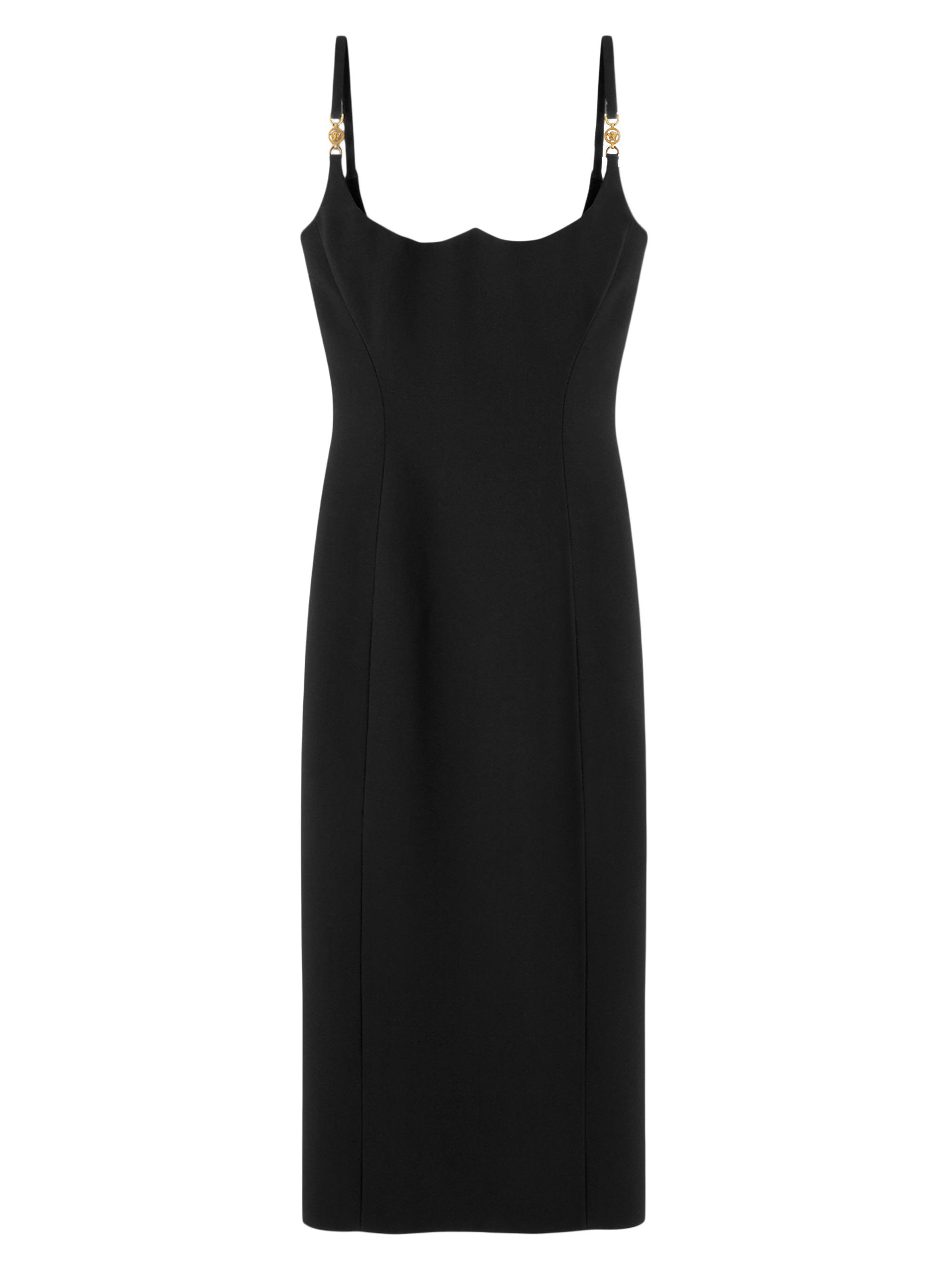 Versace Women's Medusa-Embellished Satin Cocktail Dress - Black