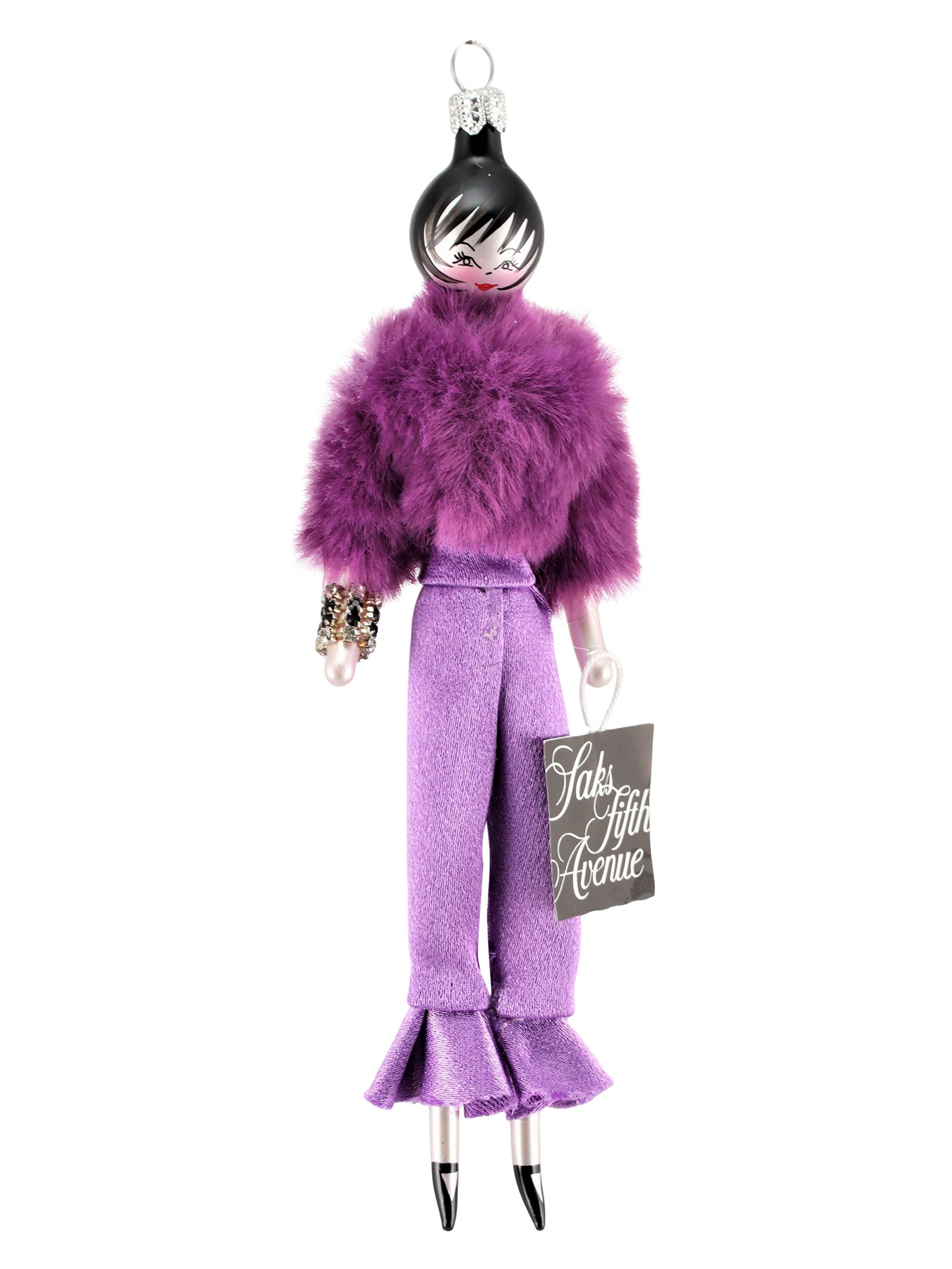 De Carlini Soffieria  Lady In A Fur Jacket Ornament