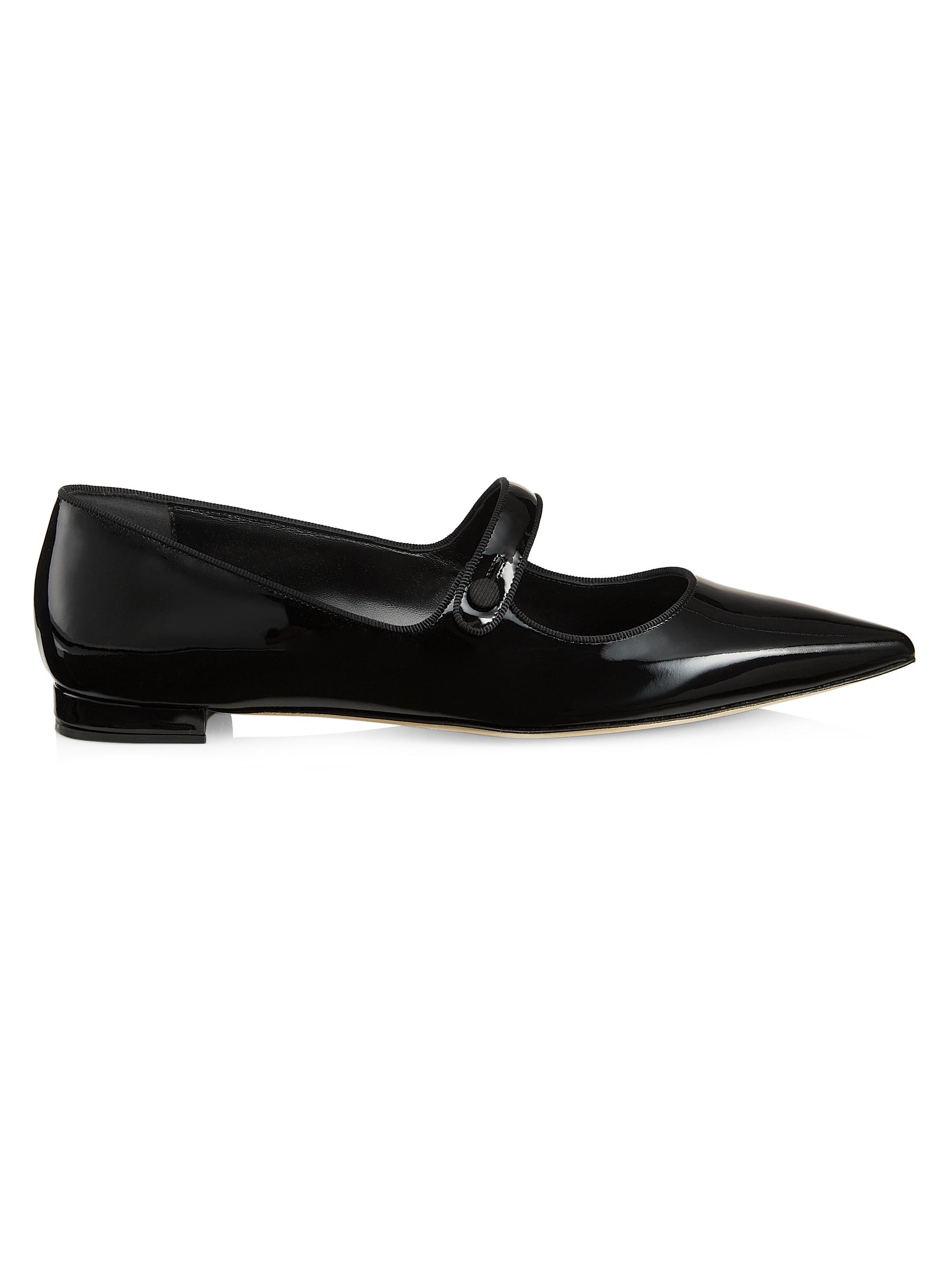 Manolo Blahnik Campariflat 10MM Patent Leather Mary Janes | Saks