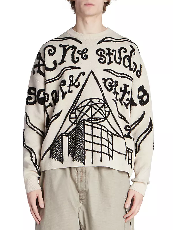 Shop Acne Studios Kuis Antenne Intarsia Sweater | Saks Fifth Avenue