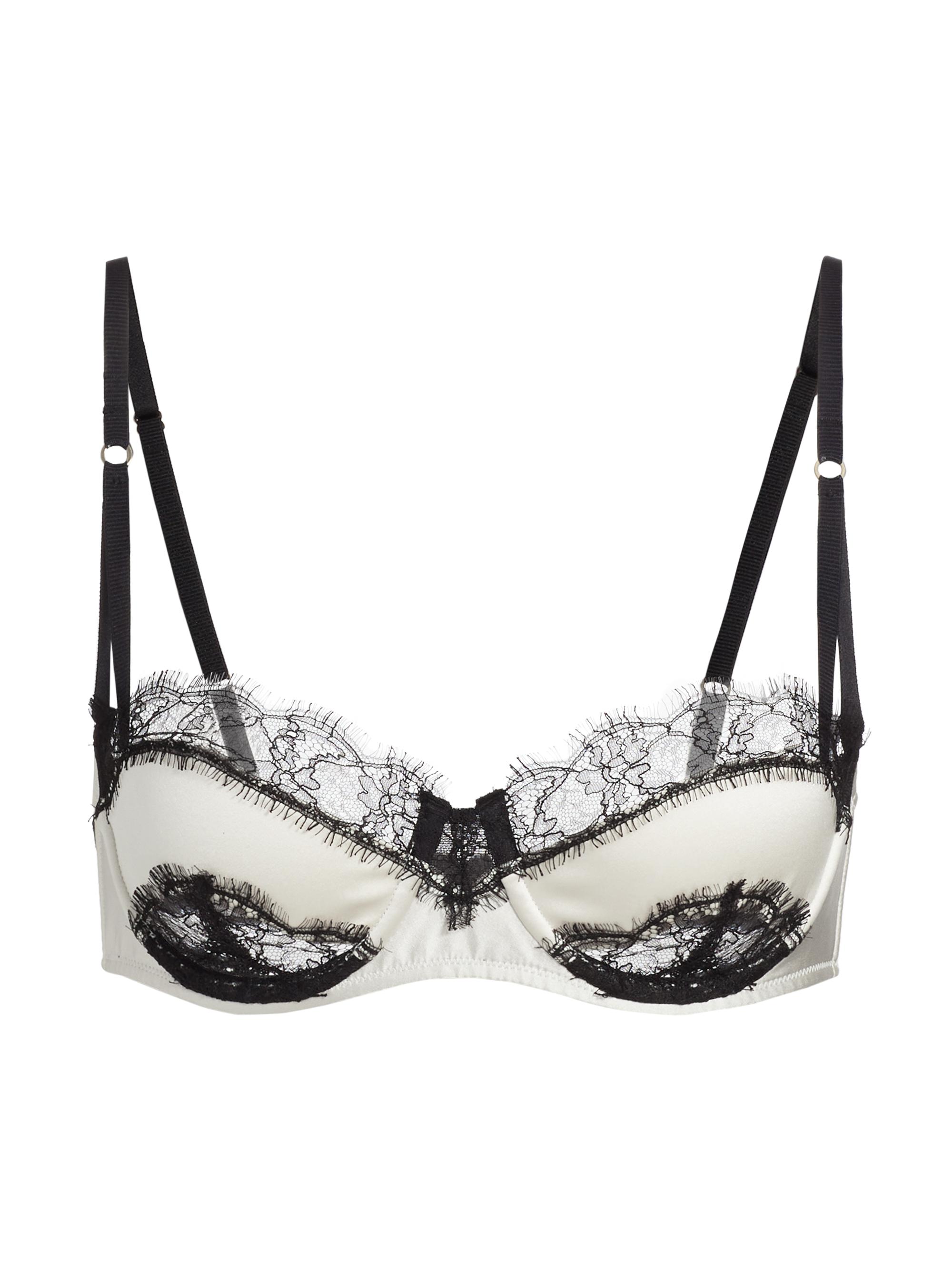 Lace Inset Balconette Bra