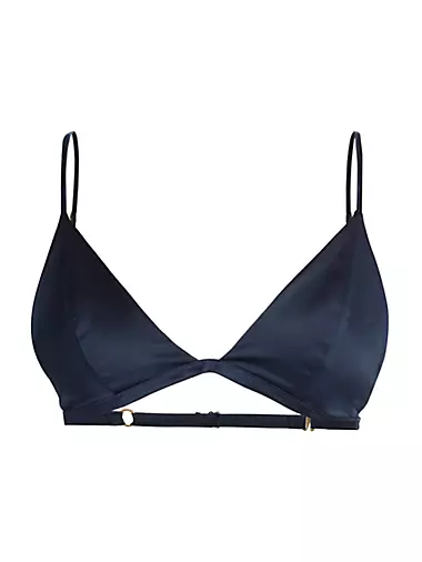  ANMUR Silk Satin Triangle Cup Bras for Women Small