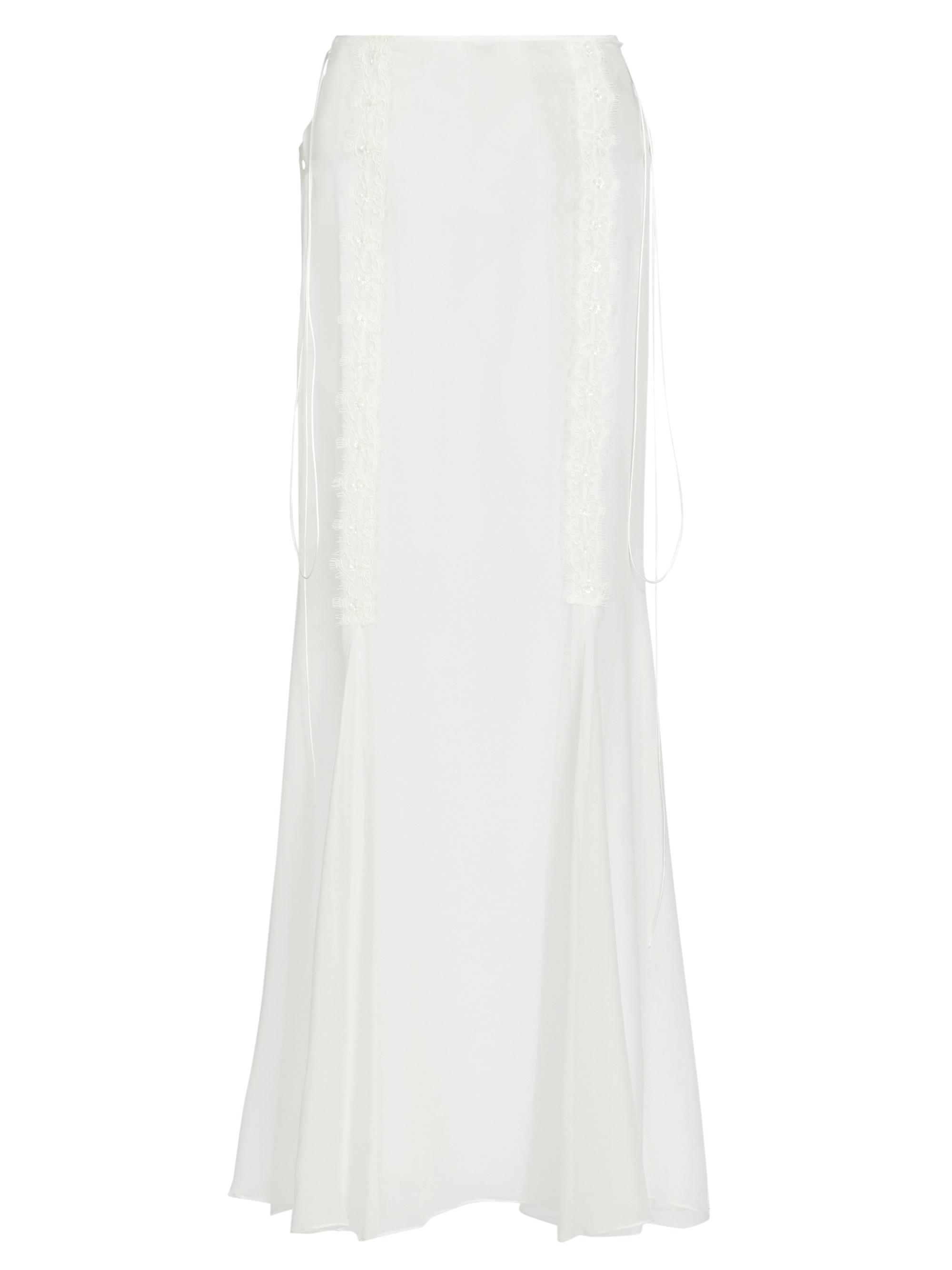 Kiki de Montparnasse Women's Tresor Lace Stretch-Silk Slip Skirt -