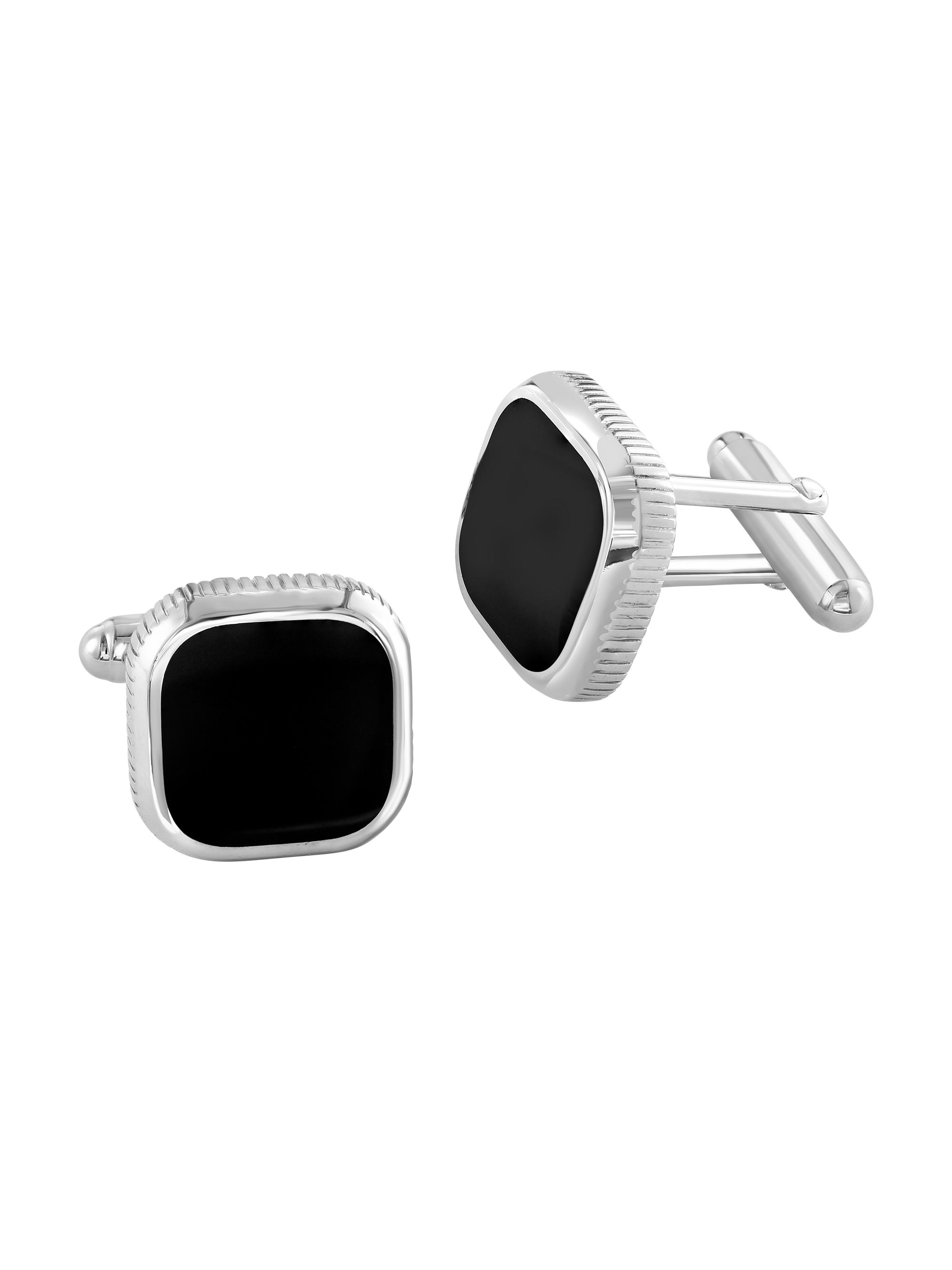 Saks Fifth Avenue Collection Men's COLLECTION 925 Sterling Silver & Agate Cufflinks - Silver