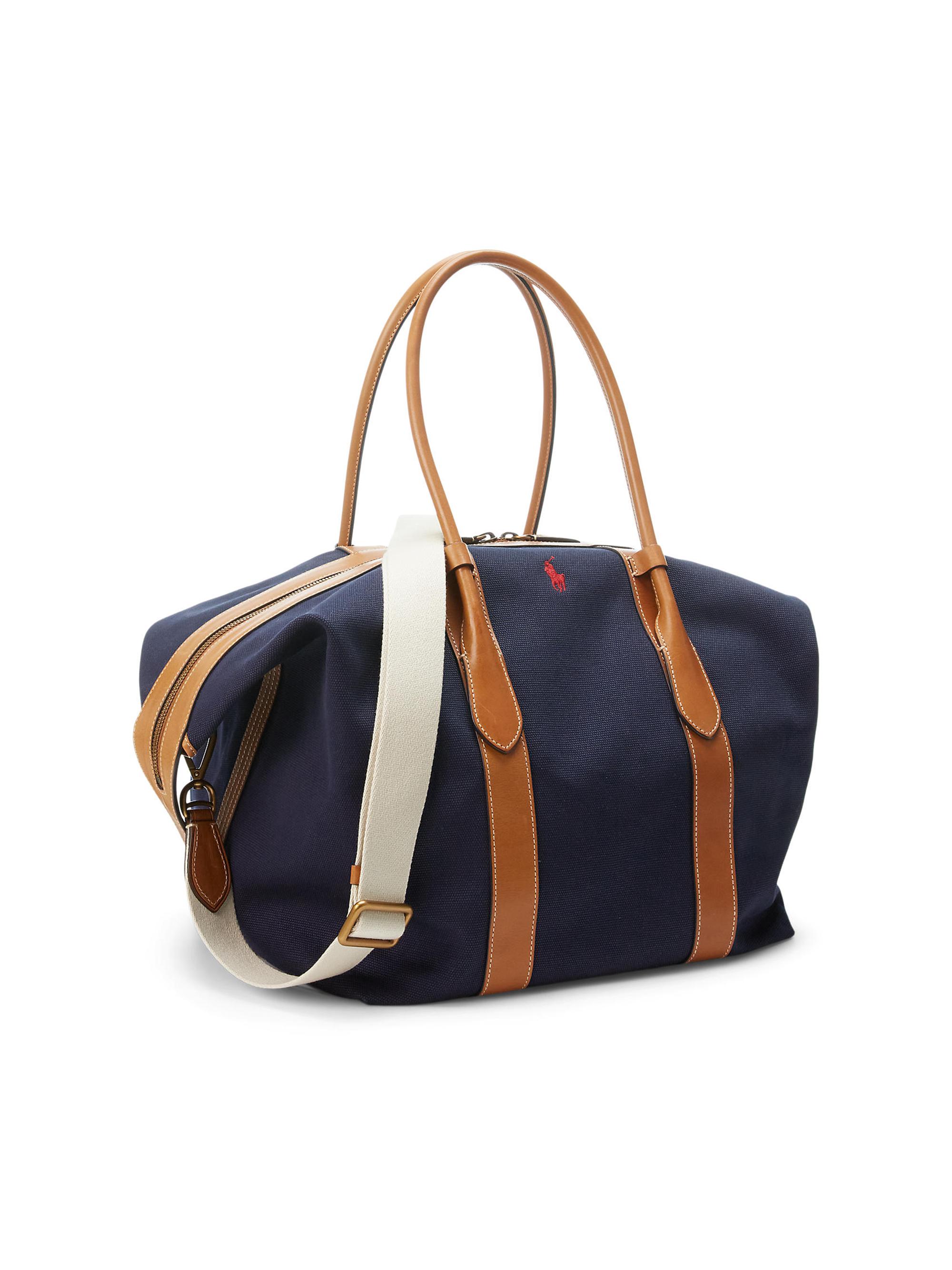 バッグ Polo Ralph Lauren Canvas Leather Bag Polo Ralph Lauren Vintage 90's Canvas leather Tote Bag Multi