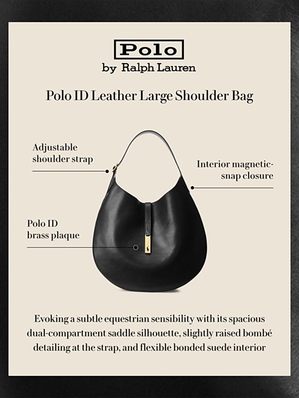 Shop Polo Ralph Lauren Large Polo ID Leather Shoulder Bag Shop Polo Ralph Lauren Large Polo ID Leather Shoulder Bag