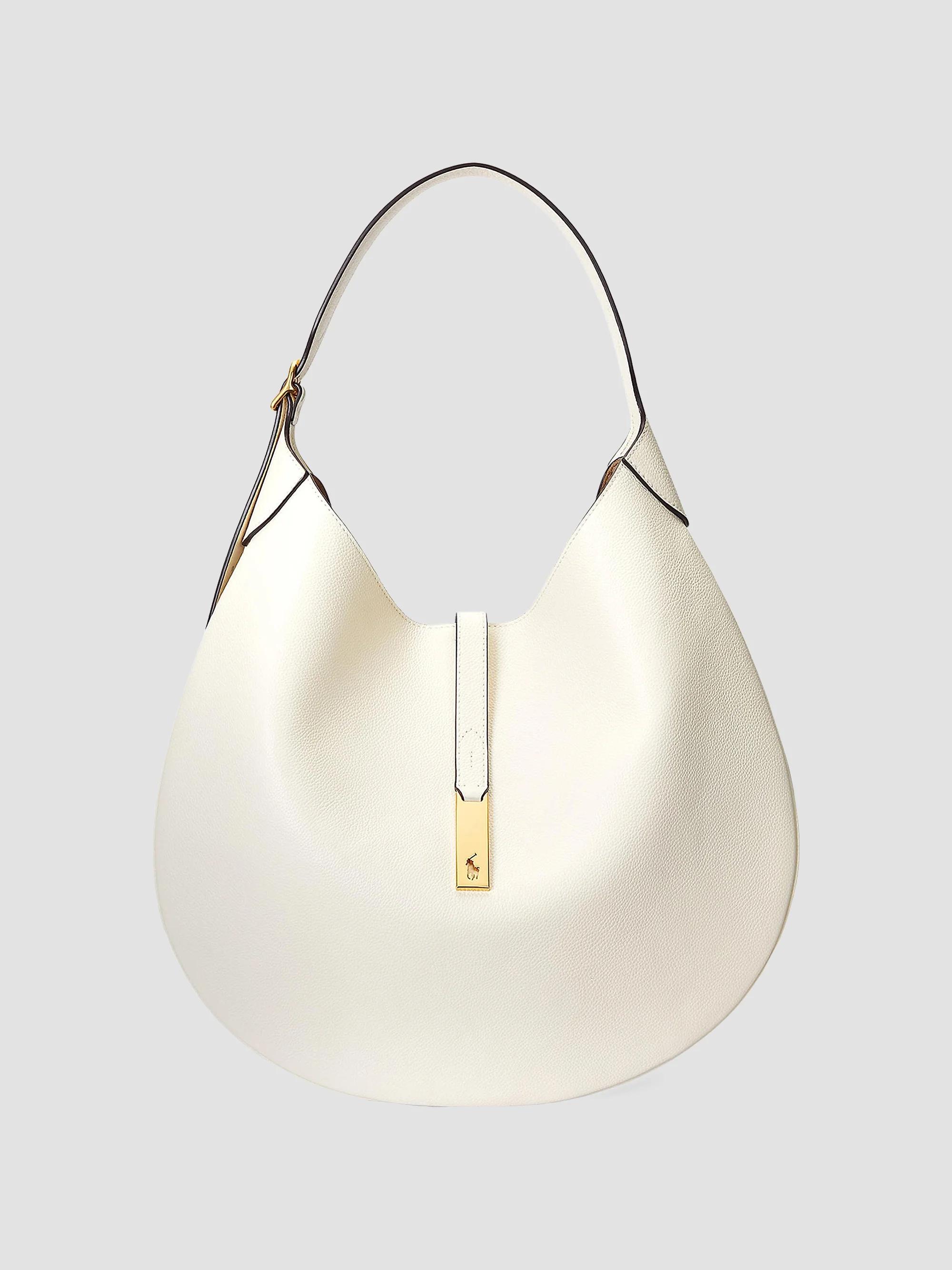 Polo Ralph Lauren Women's Polo ID Large Leather Shoulder Bag - Ivory
