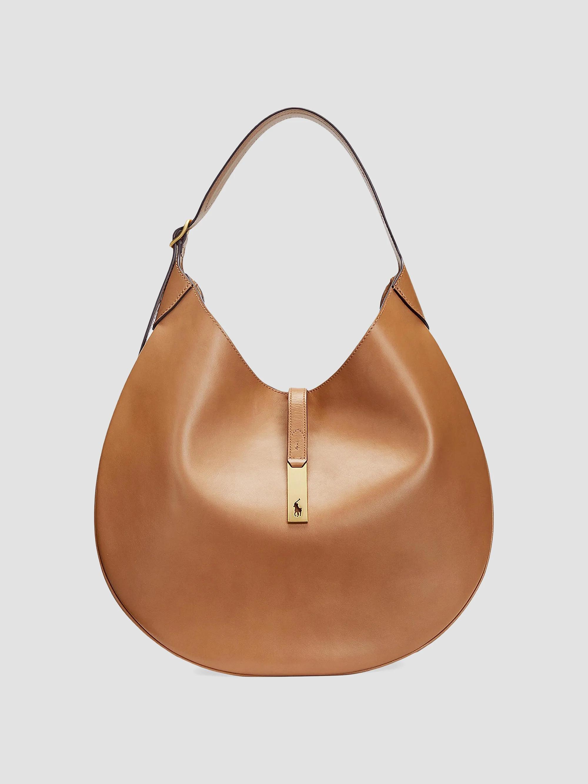 Polo Ralph Lauren Women's Polo ID Large Leather Shoulder Bag - Tan