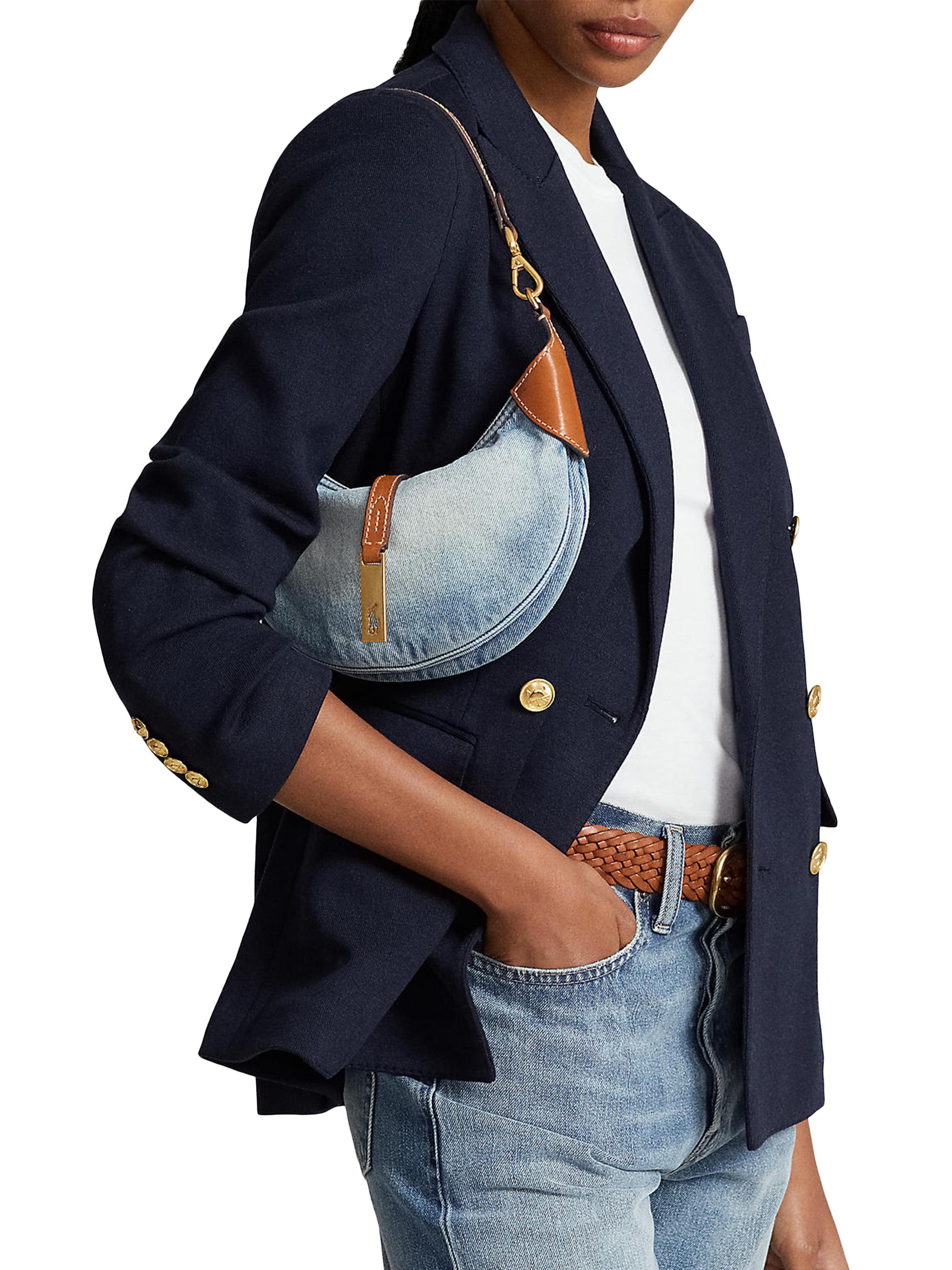 Polo Ralph Lauren Mini Polo ID Denim & Leather Shoulder Bag | Saks