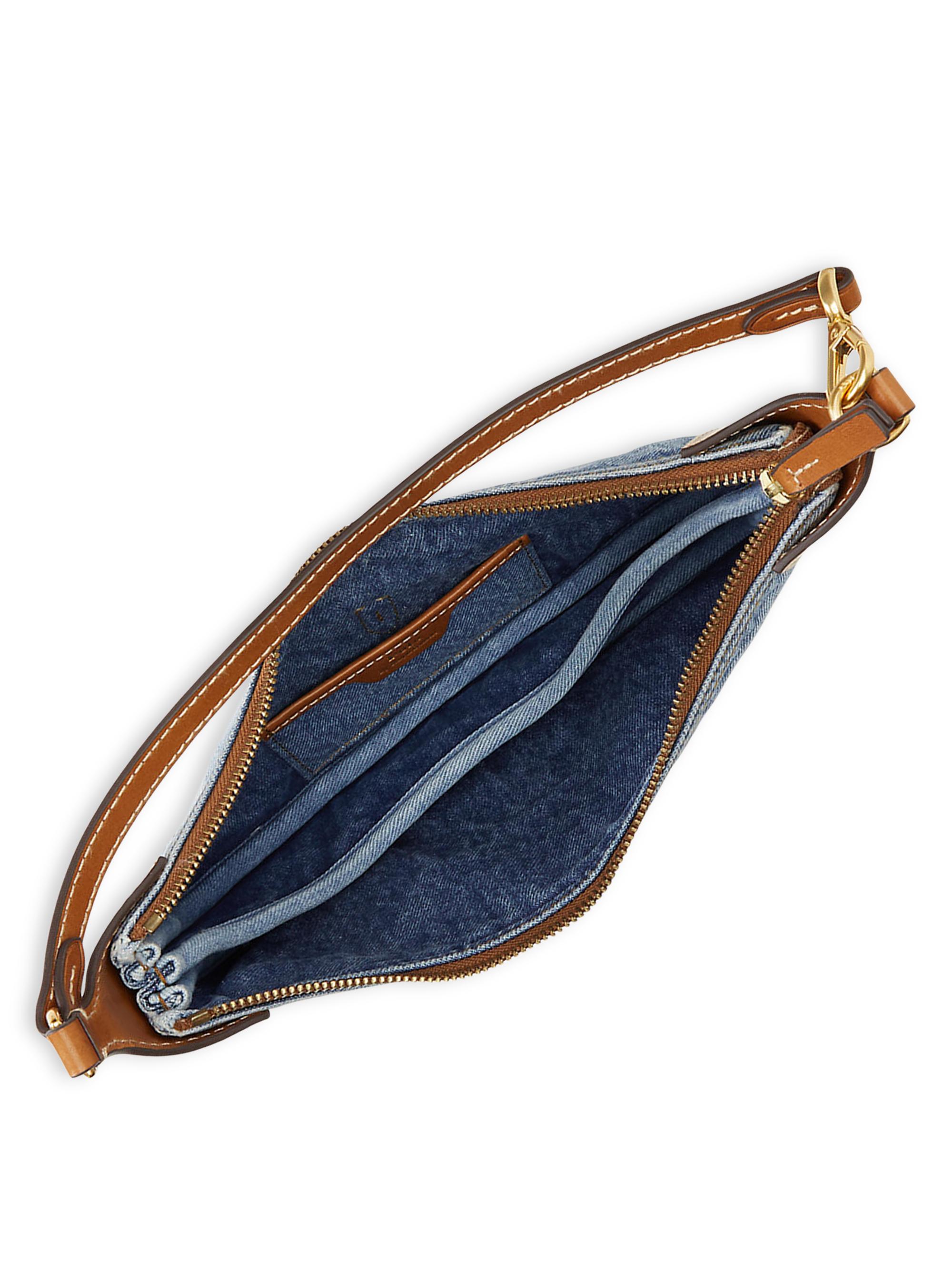 Polo Ralph Lauren Mini Polo ID Denim & Leather Shoulder Bag | Saks