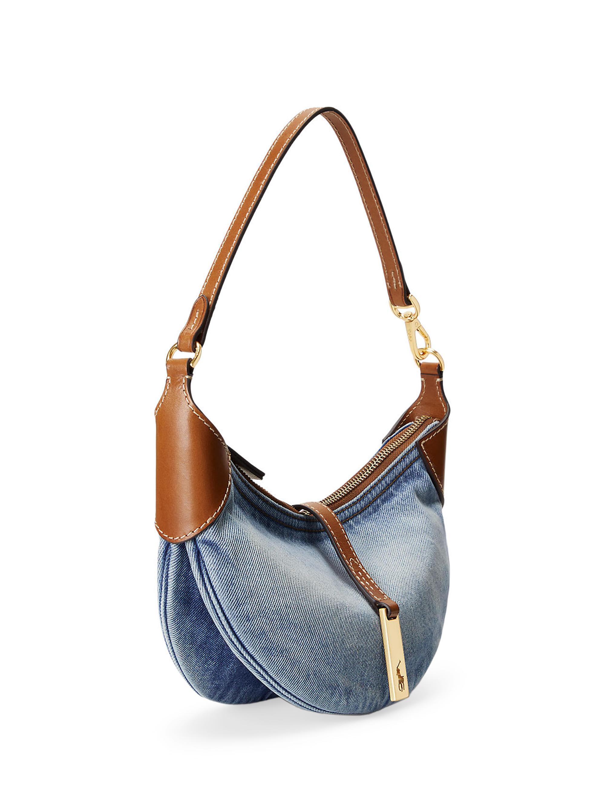 Polo Ralph Lauren Mini Polo ID Denim & Leather Shoulder Bag | Saks