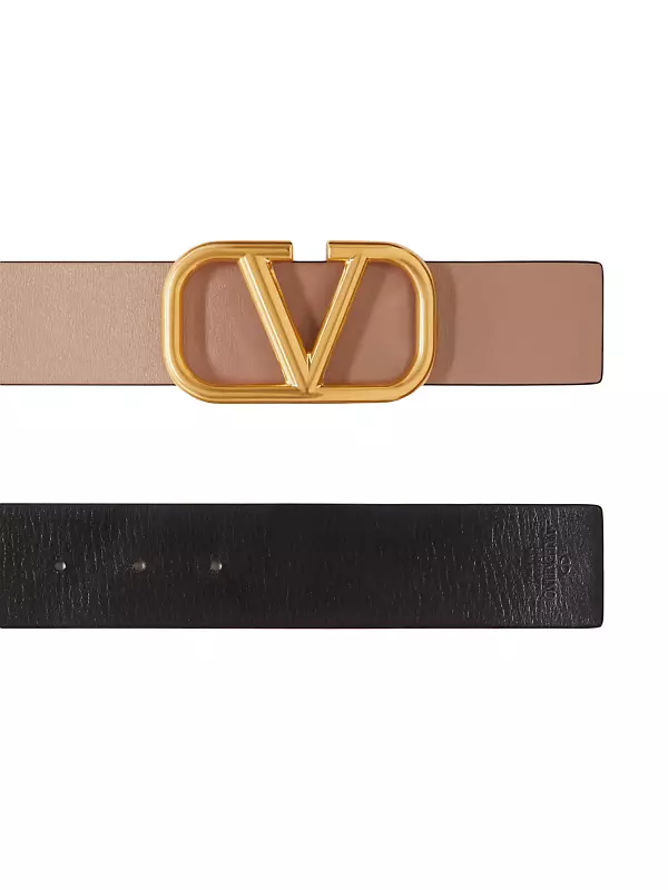 Reversible Vlogo Signature Belt In Glossy Calfskin 20 Mm for Woman