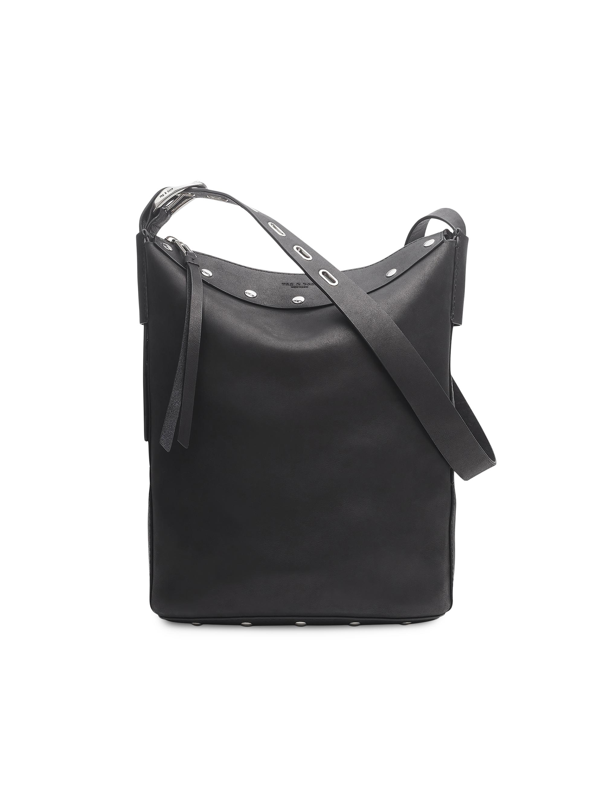 rag & bone Women's Belize Leather Bucket Bag - Black