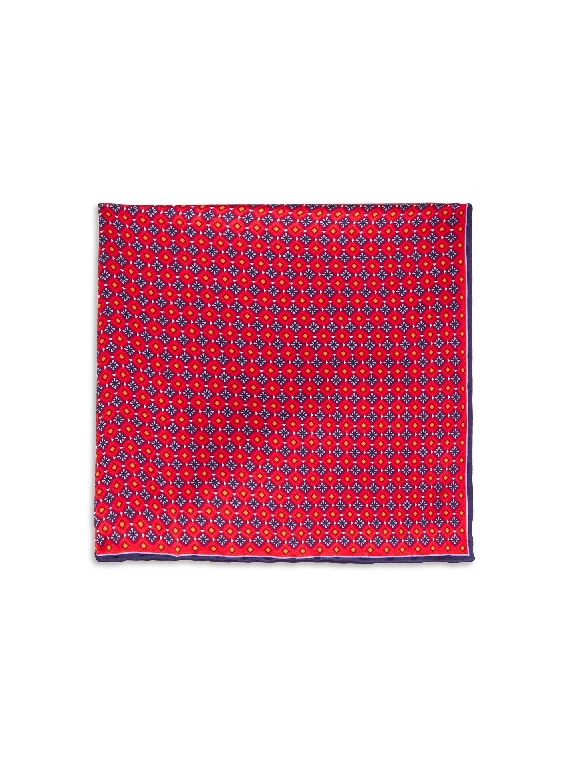 Canali Men's Floral Pocket Square - Red