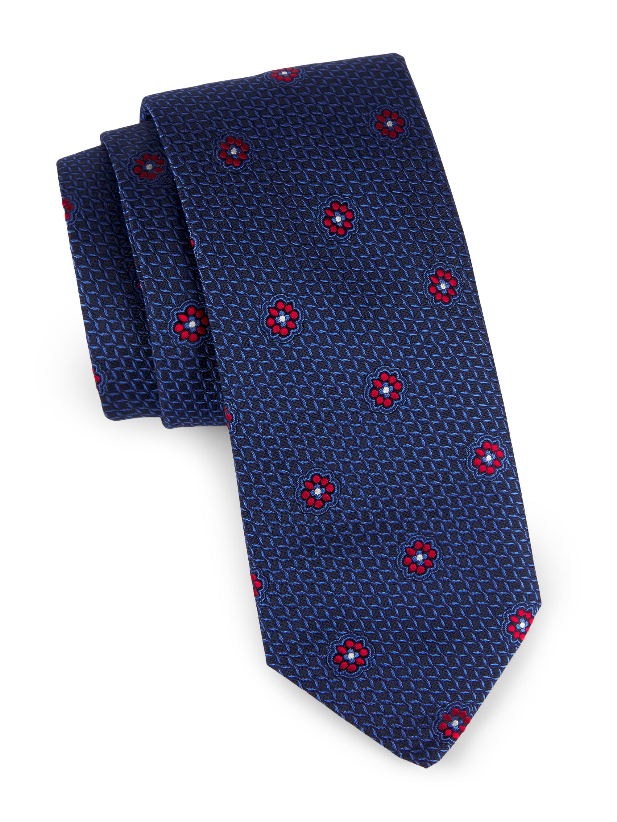 Canali Men's  Medallion Tie - Blue