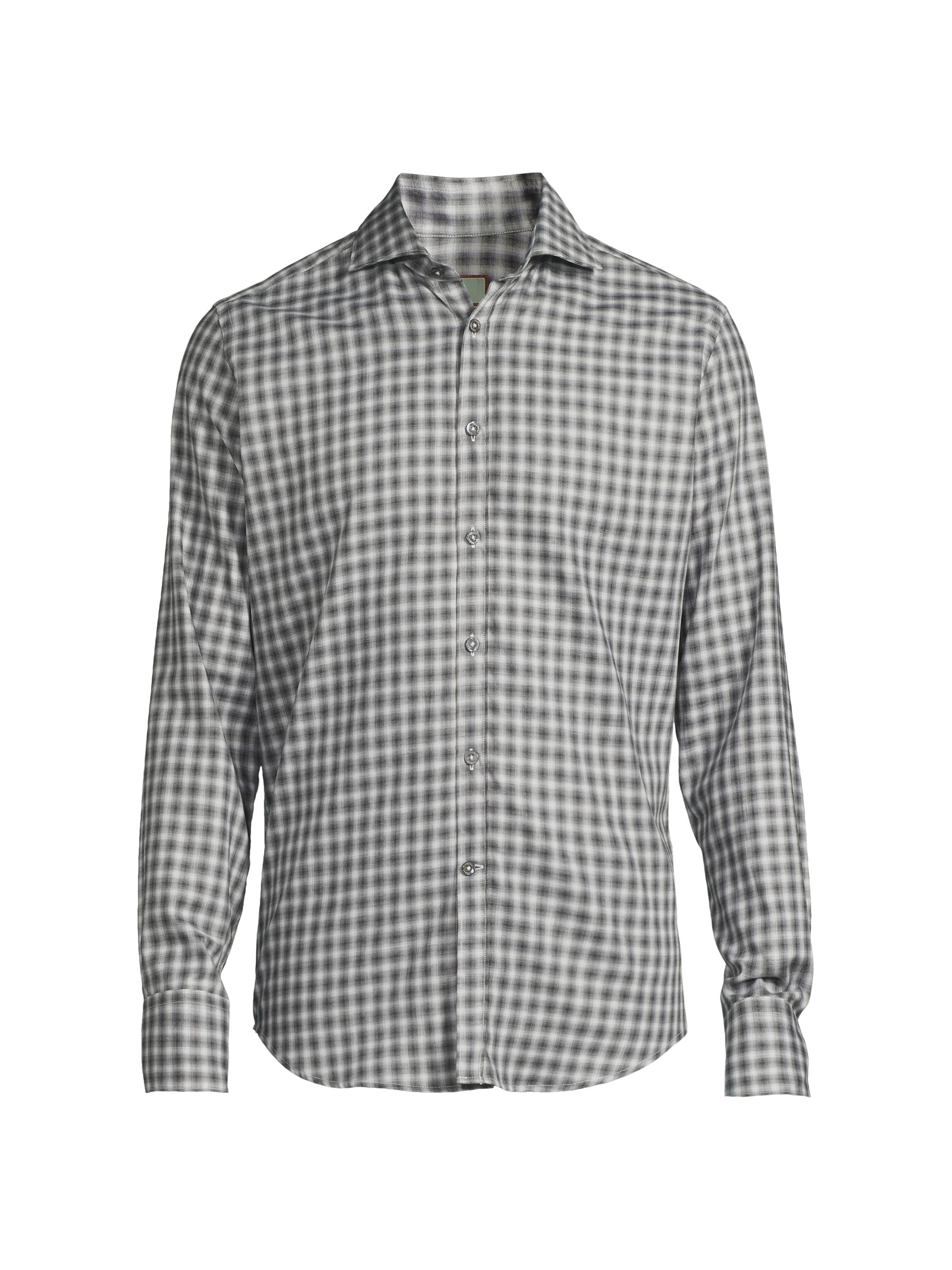 Canali Men's Check Modern-Fit Sport Shirt - Grey