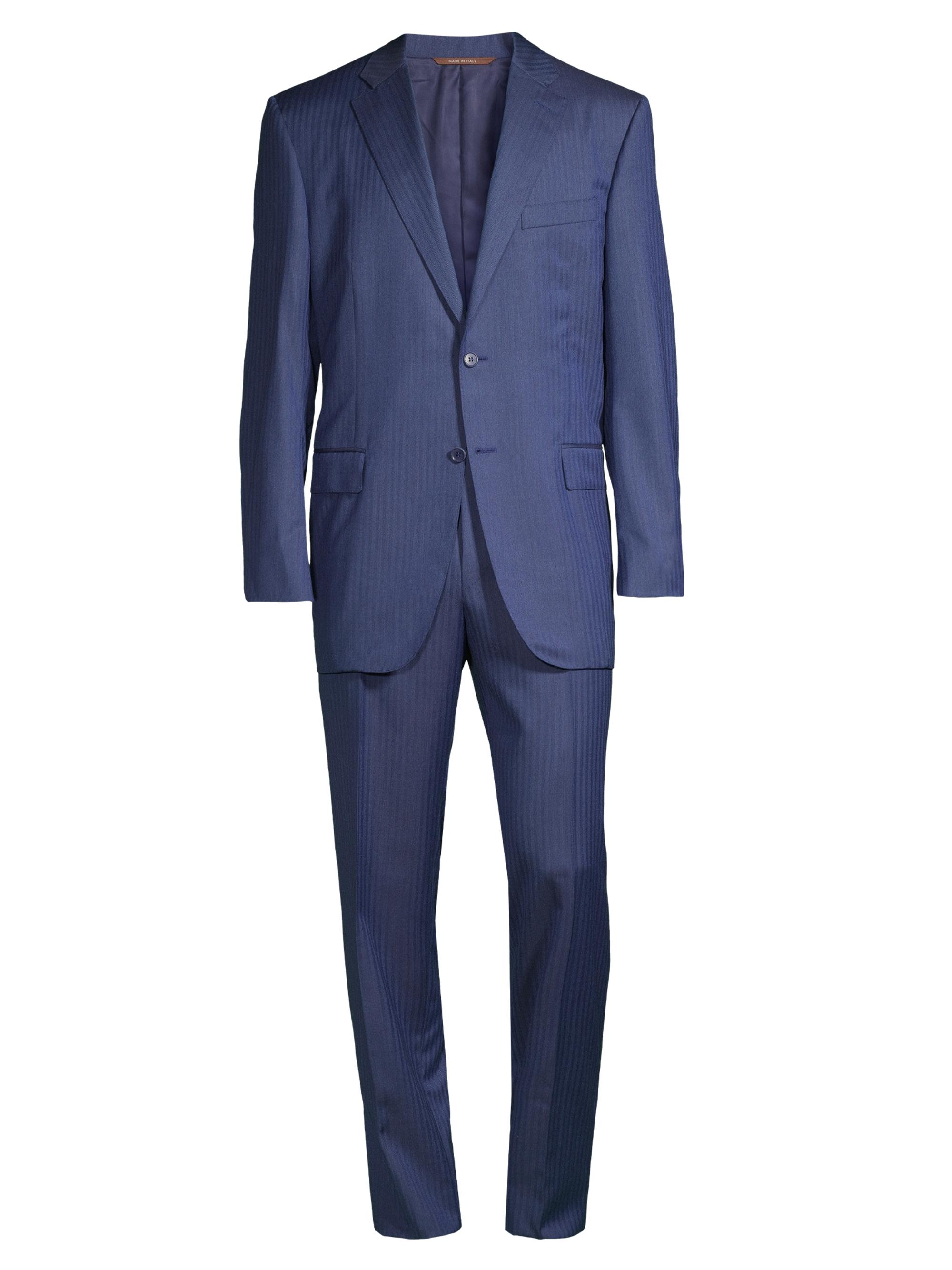 Canali Men's Siena Classic-Fit Wool Suit - Blue