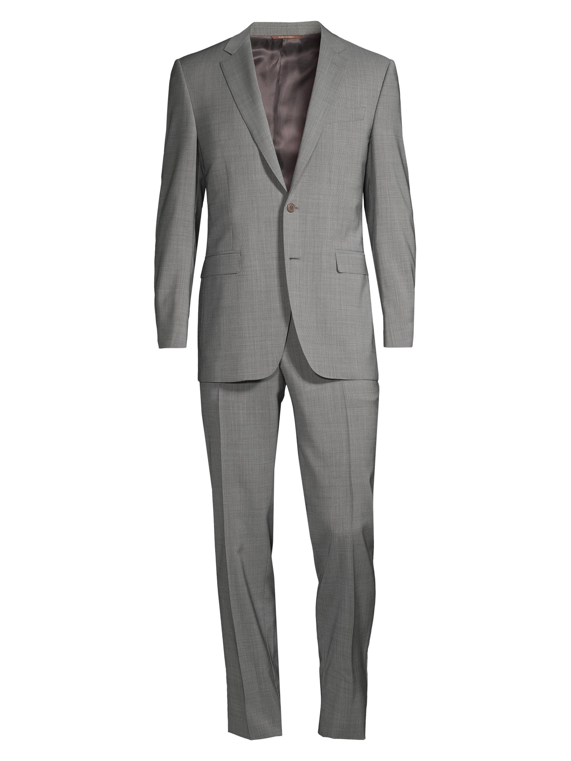 Canali Men's Milano Screenweave Wool Suit - Light Grey