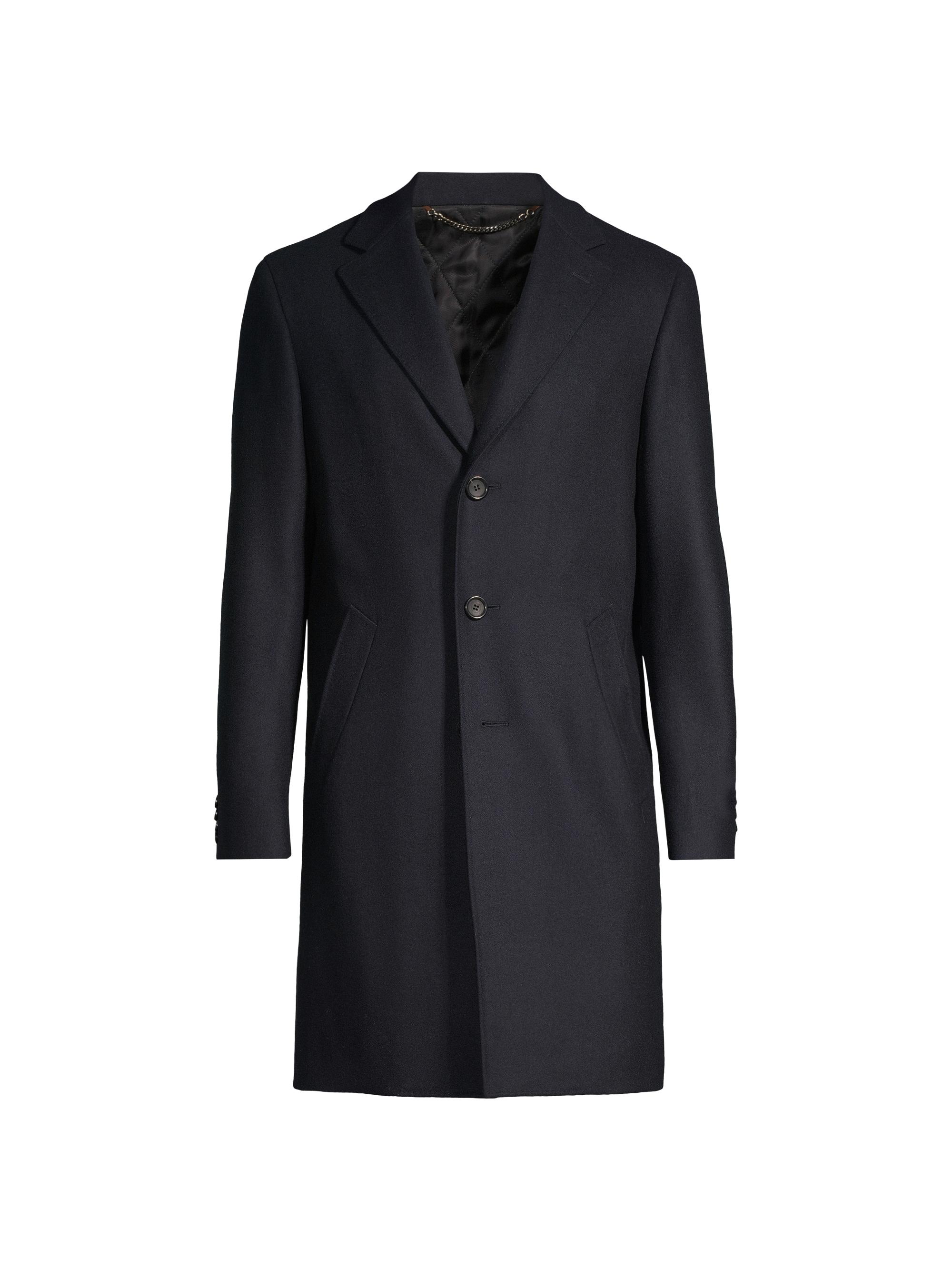 Canali Men's Kei Wool Topcoat - Navy
